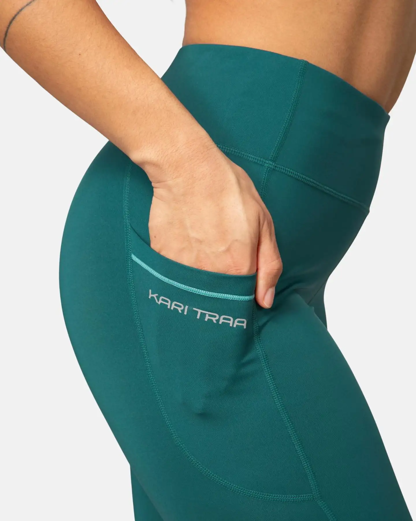 Kari Traa naisten treenitrikoot korkealla vyötäröllä Ava - PEACOCK - 5