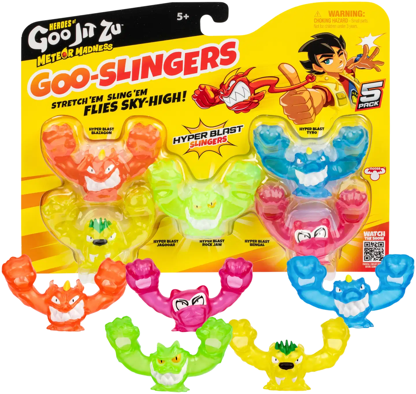 Goo Jit Zu Meteor Madness Slinger Glow 5pk - 3