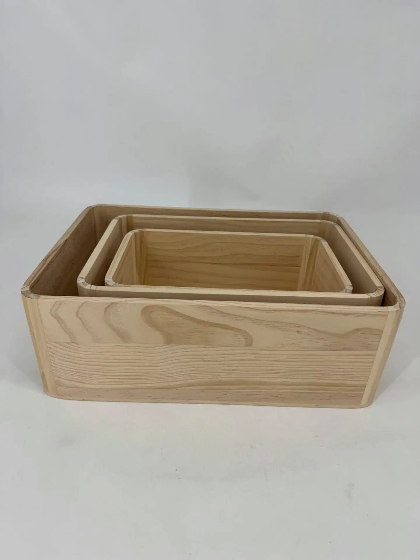 House säilytyskori puu FSC-mänty 3 kpl - 2