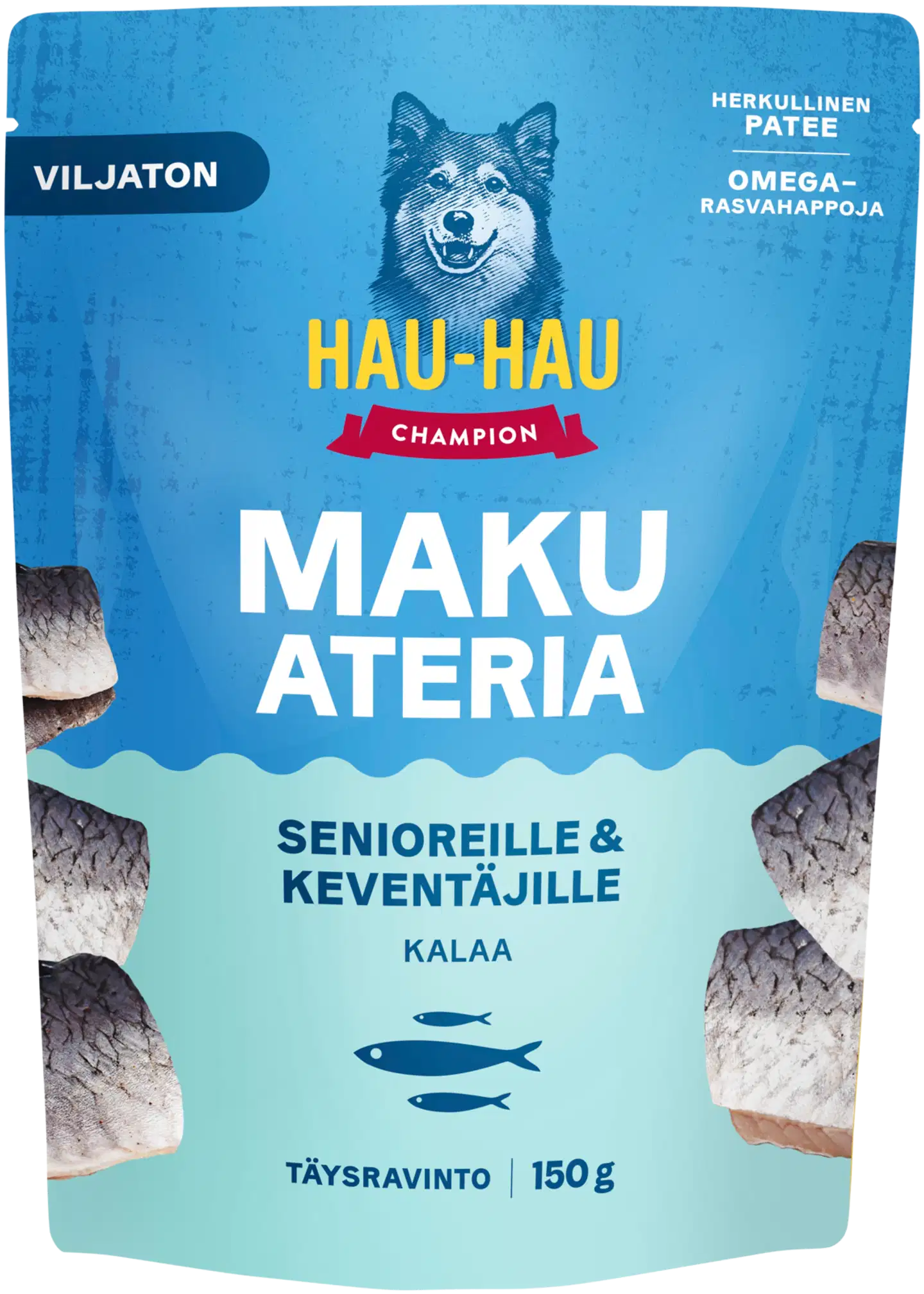 Hau-Hau Champion Makuateria Senioreille & keventäjille kalaa 150 g