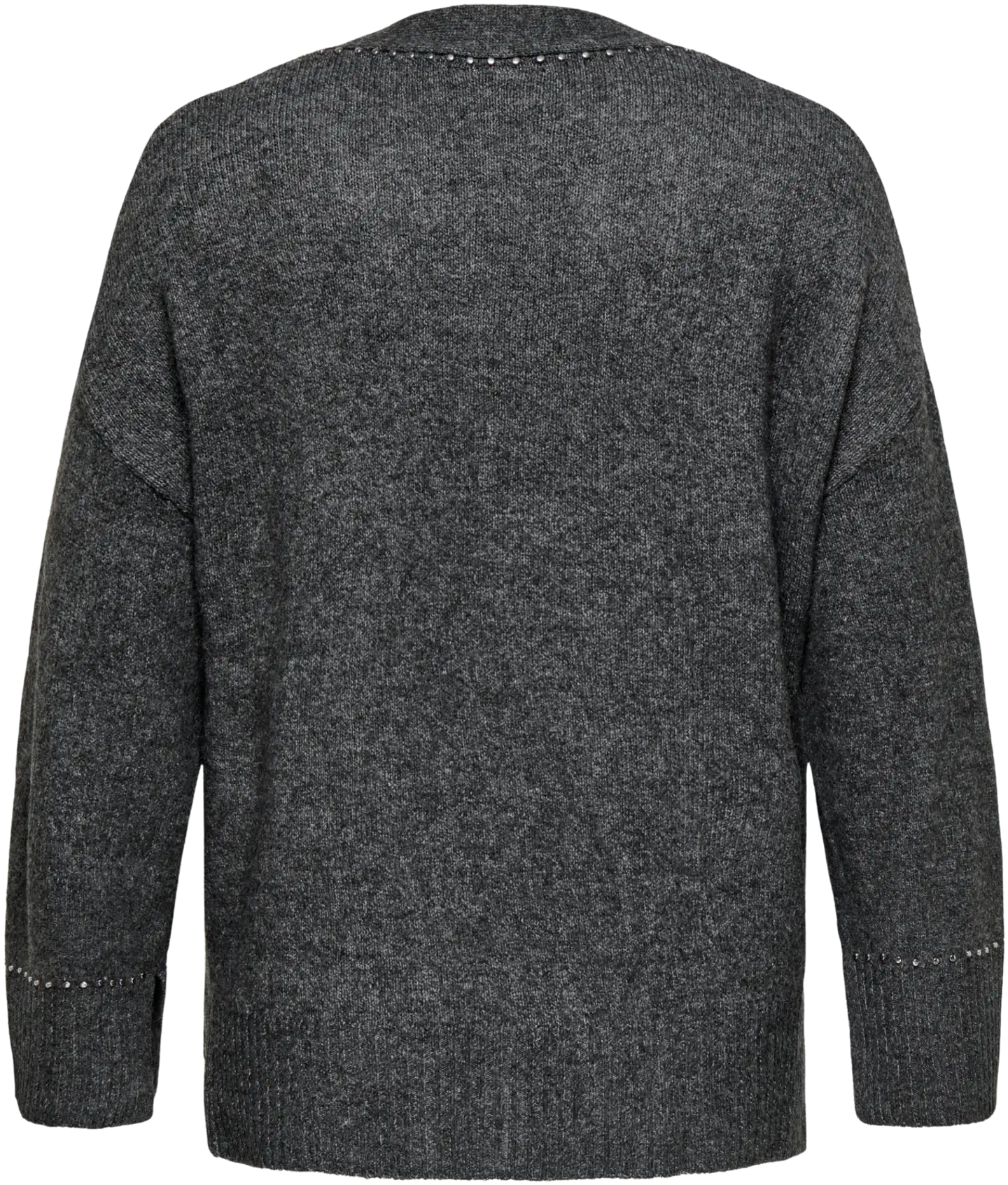 ONLY CARMAKOMA naisten neuletakki Carelsie - Medium Grey Melange - 2