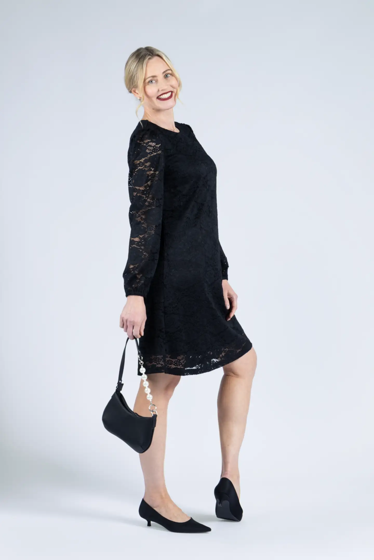 London Fog naisten pitsimekko 218L402513 - Jet Black - 3