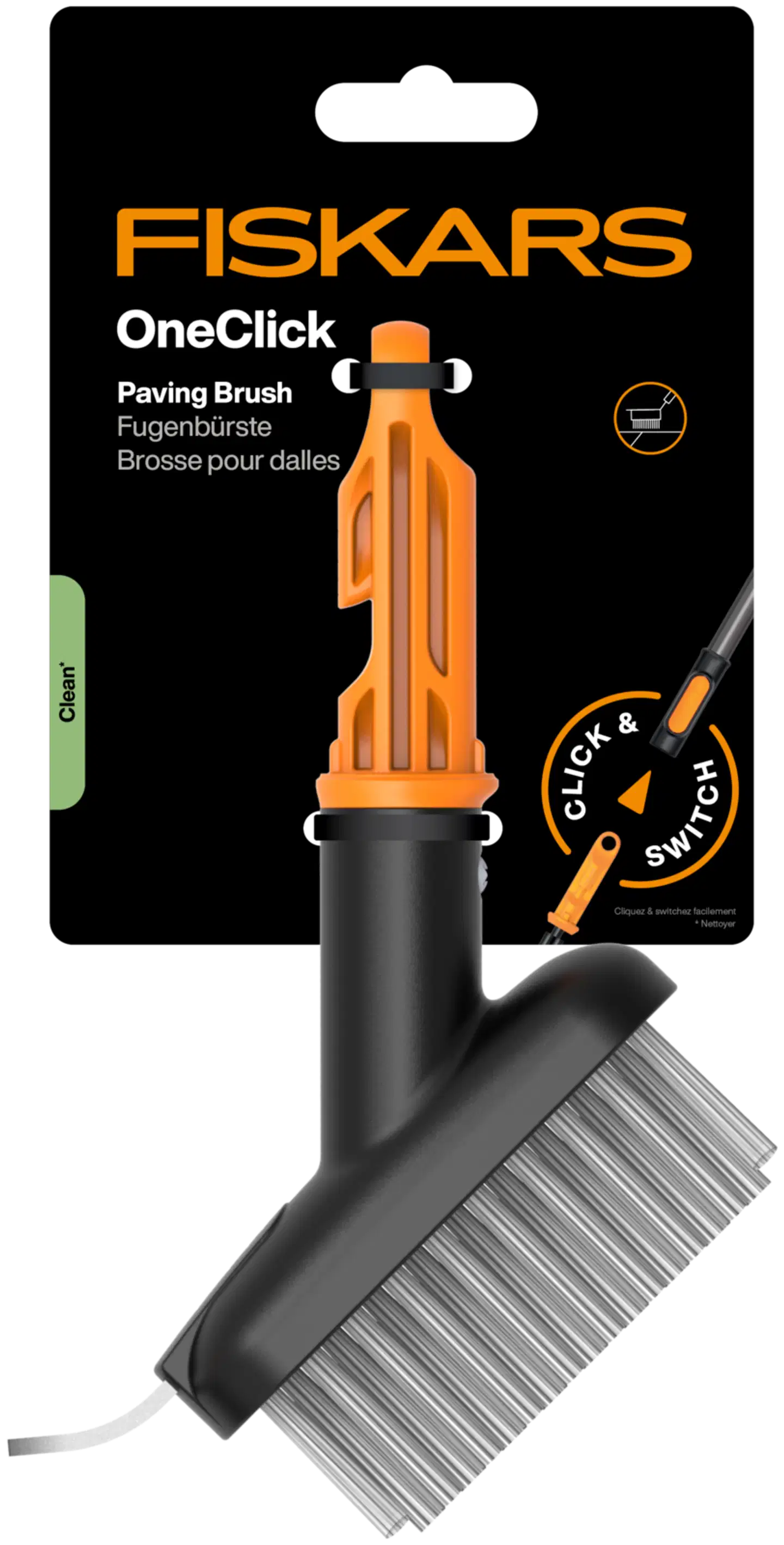 Fiskars OneClick Kiveysten puhdistusharja