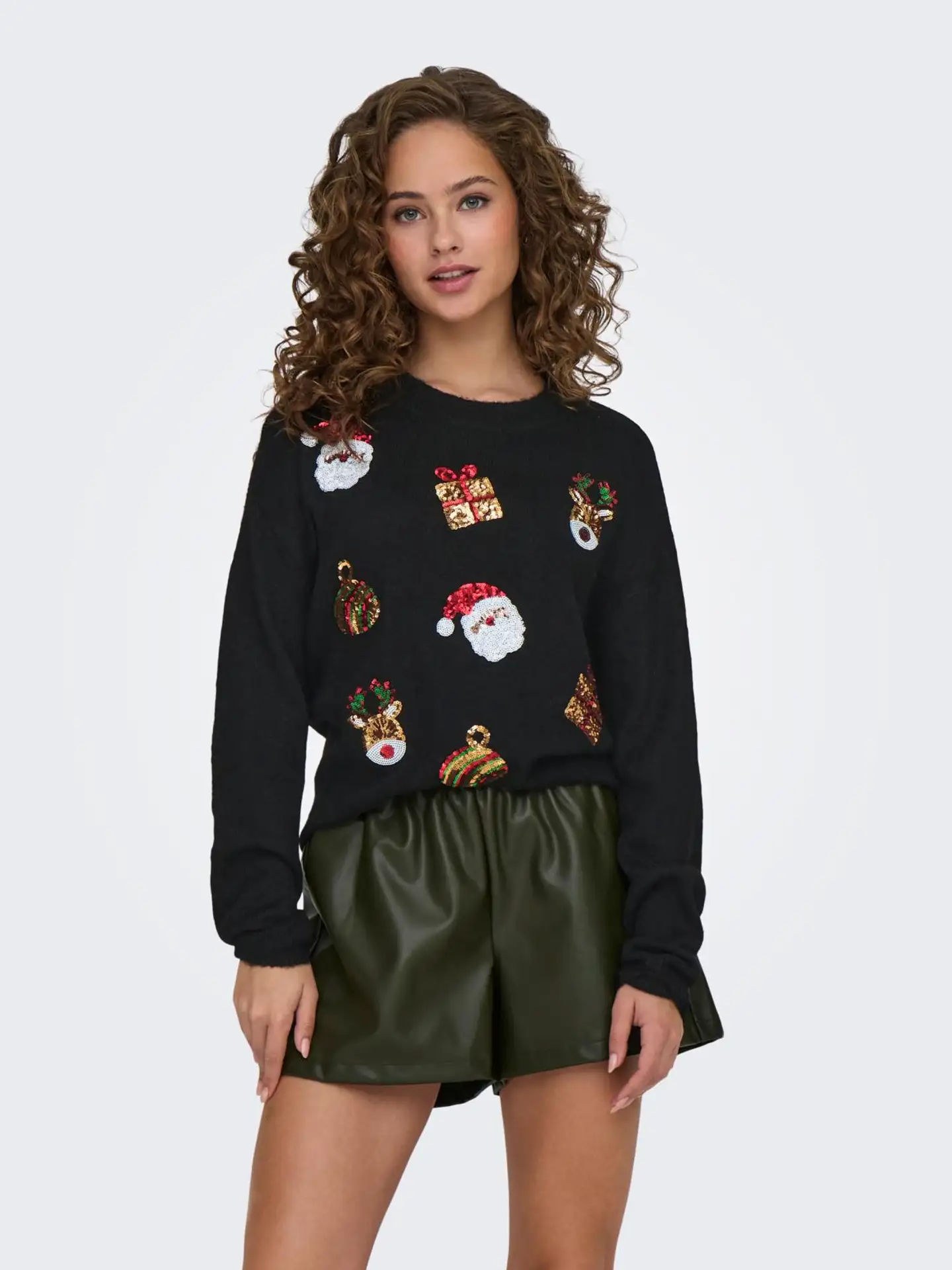 JDY naisten jouluneule Jdysanta - BLACK - 6