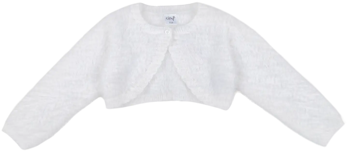 Ciraf lasten pörröinen neulebolero 25TC254018 - WHITE - 1