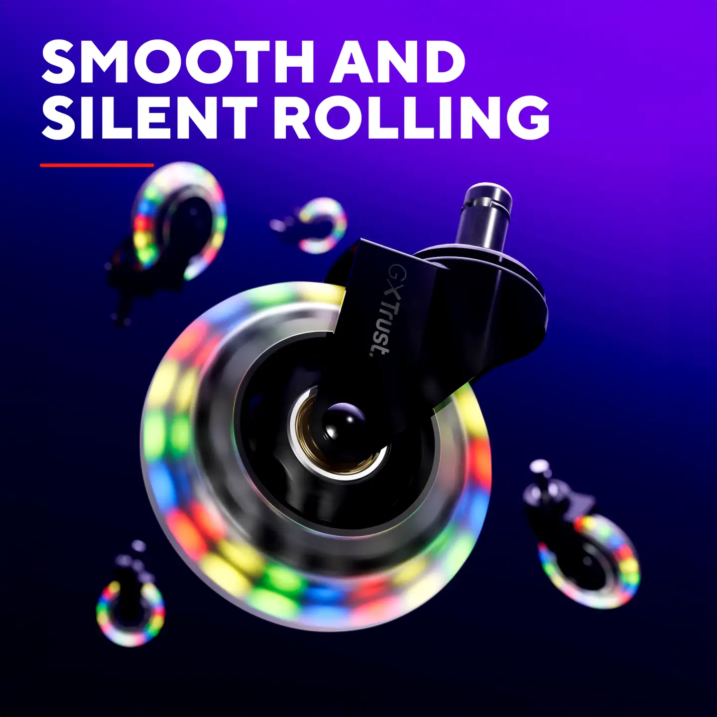 Trust Valaistut pelituolin pyörät GXT 701 LED - 6