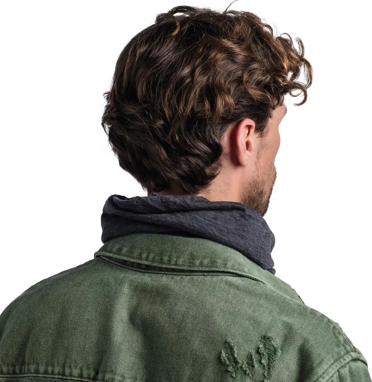 Buff Merino Lightweight tuubihuivi Solid Grey - 3