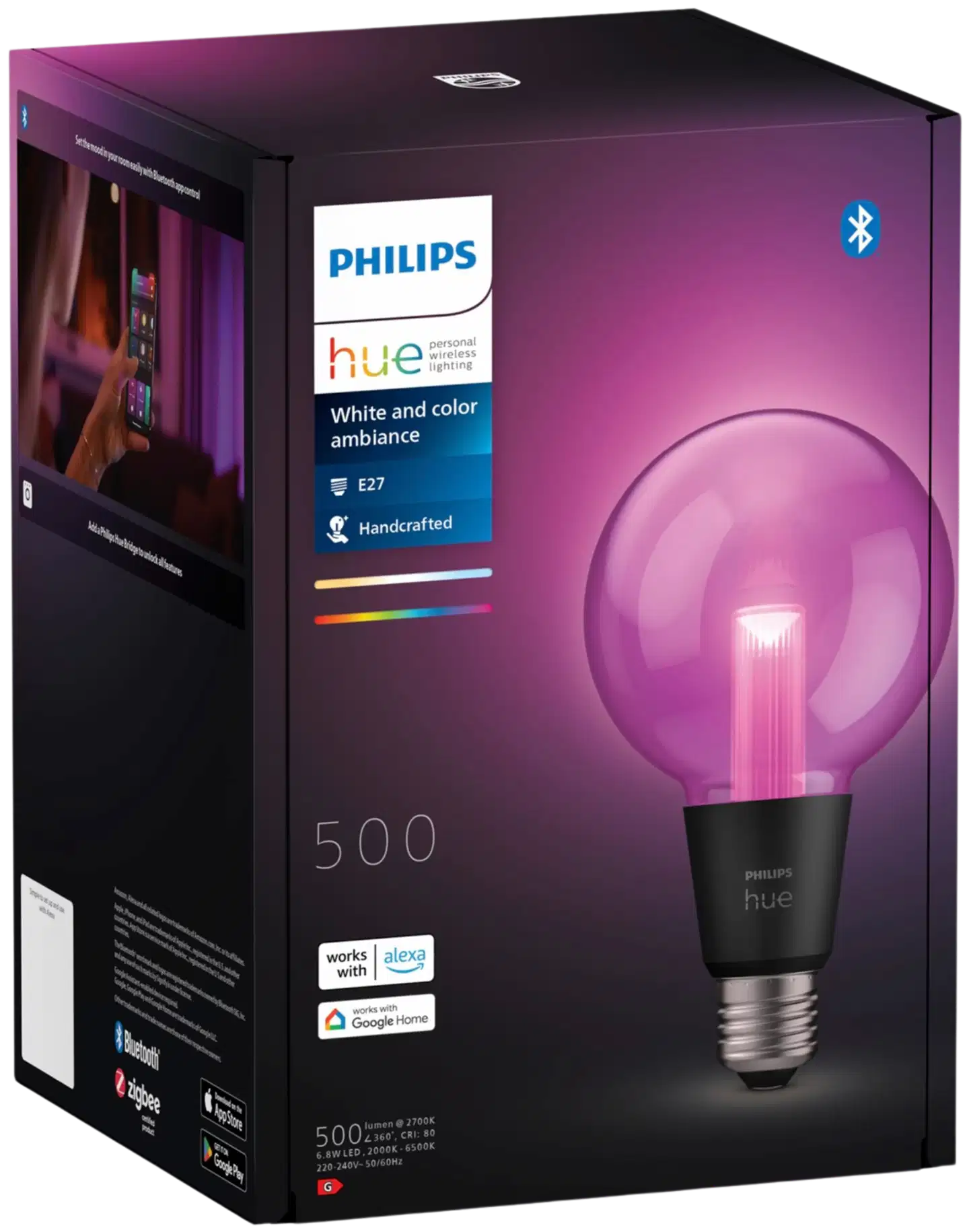 Philips Hue Lightguide lamppu 6.8W G95 E27 2000-6500K 500LM säädettävä - 2