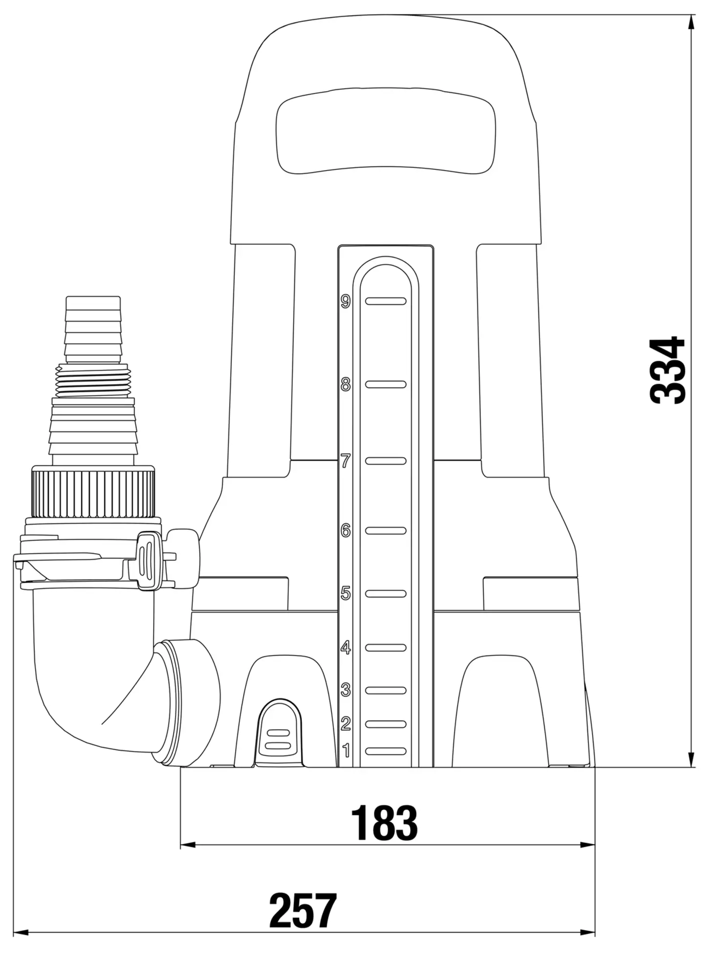 Uppopumppu 11000 Aquasensor450 W, 11000 l/h, 0,7 bar, imukorkeus min 2 mm. Liitin 1 1/4" - 5