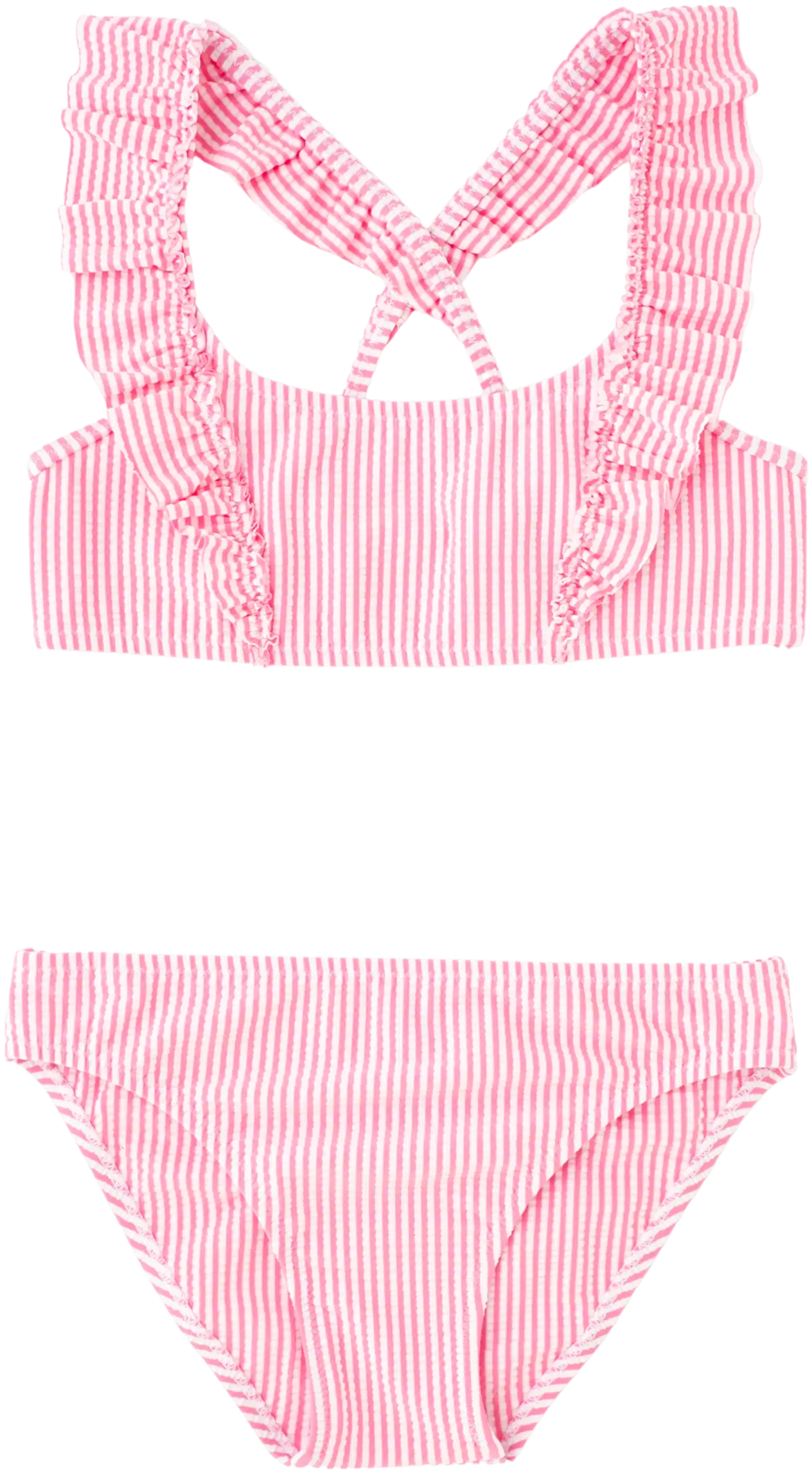 TEX lasten bikinit pinkkiraita I276826 - WHITE 4 - 3