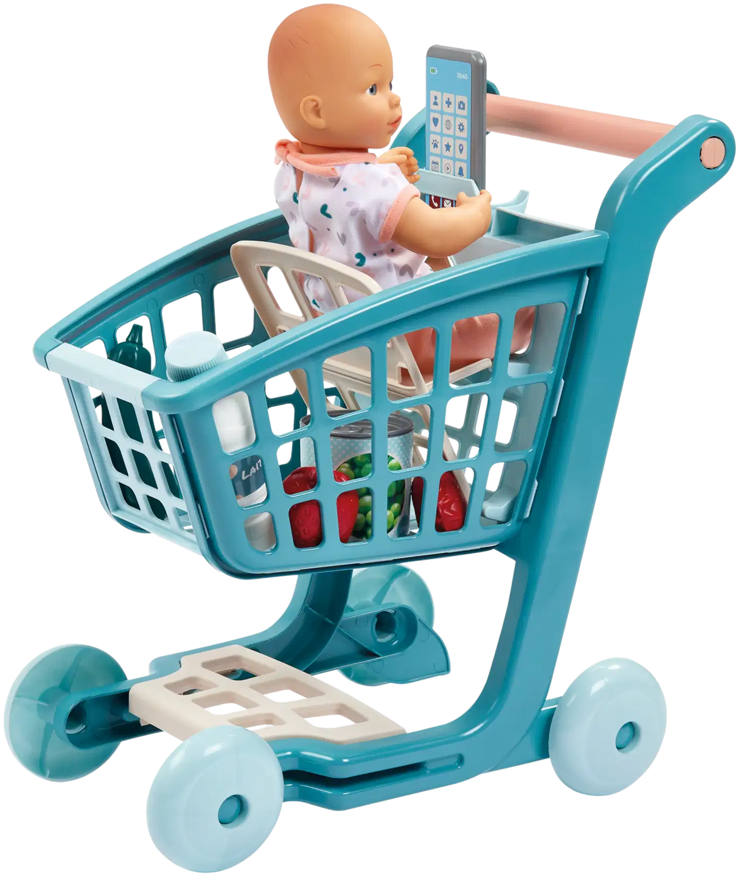 Ecoiffier - Vert Azul - Ostoskärry, tarvikkeet ja nukke - 3