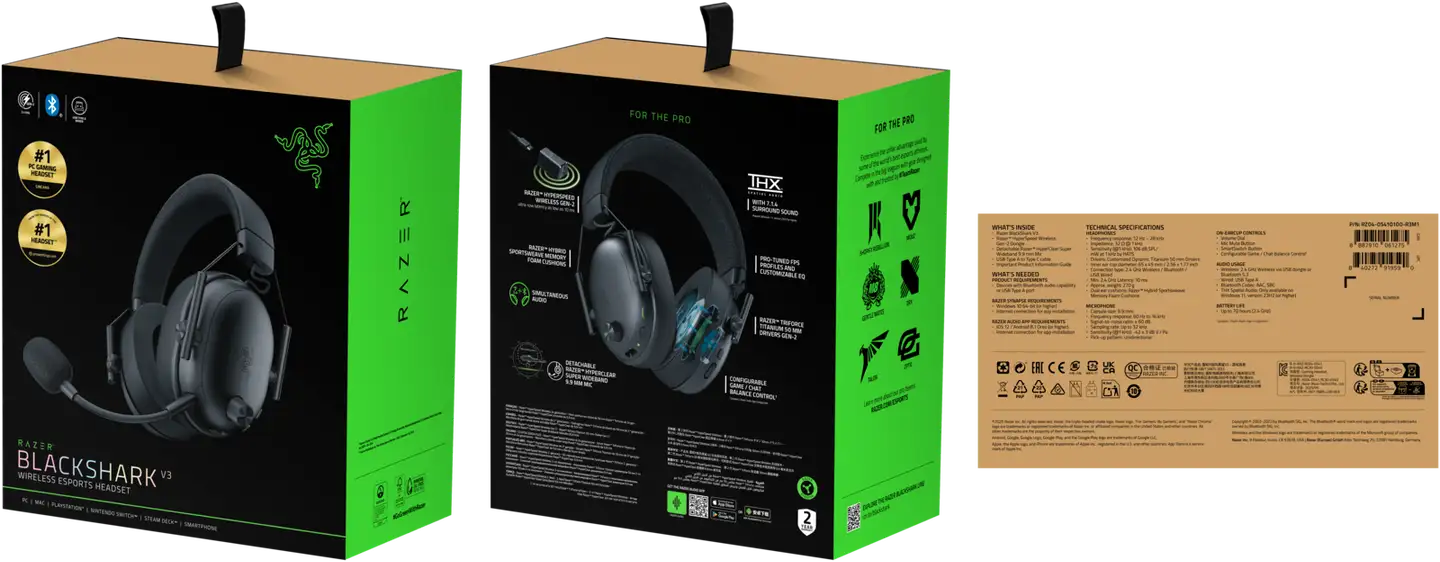 Razer langattomat kuulokkeet Blackshark V3 - 8