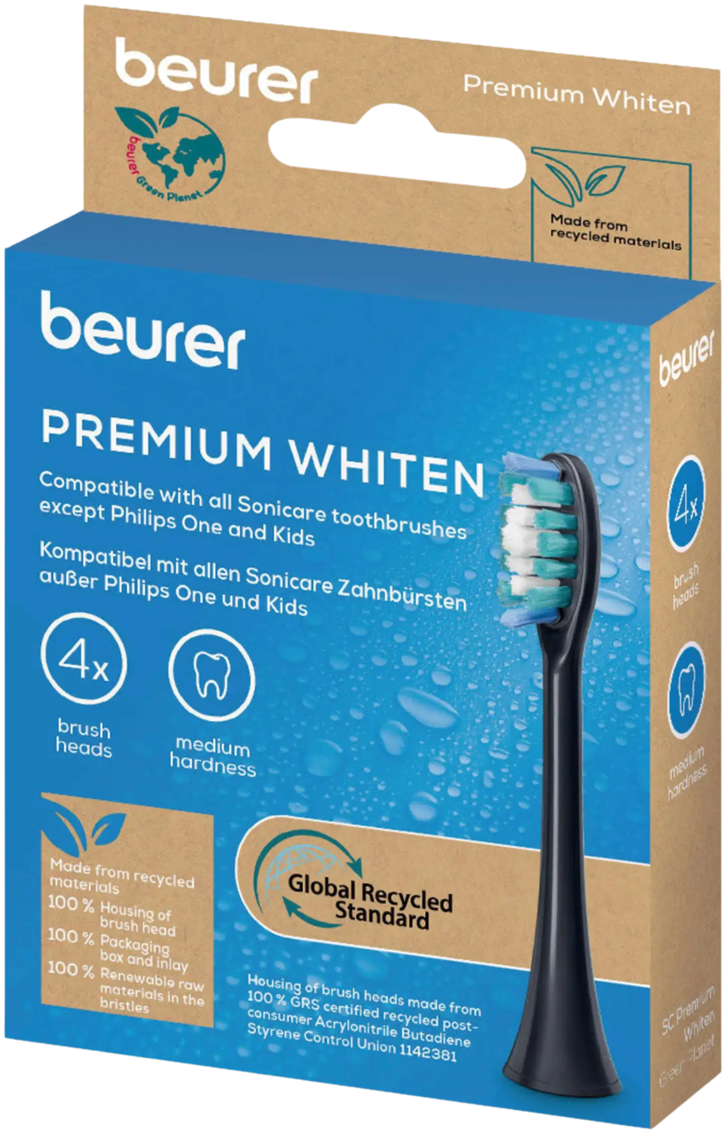 Beurer SC 4 kpl Premium White vaihtoharjoja sonic-sähköhammasharjaan - 3