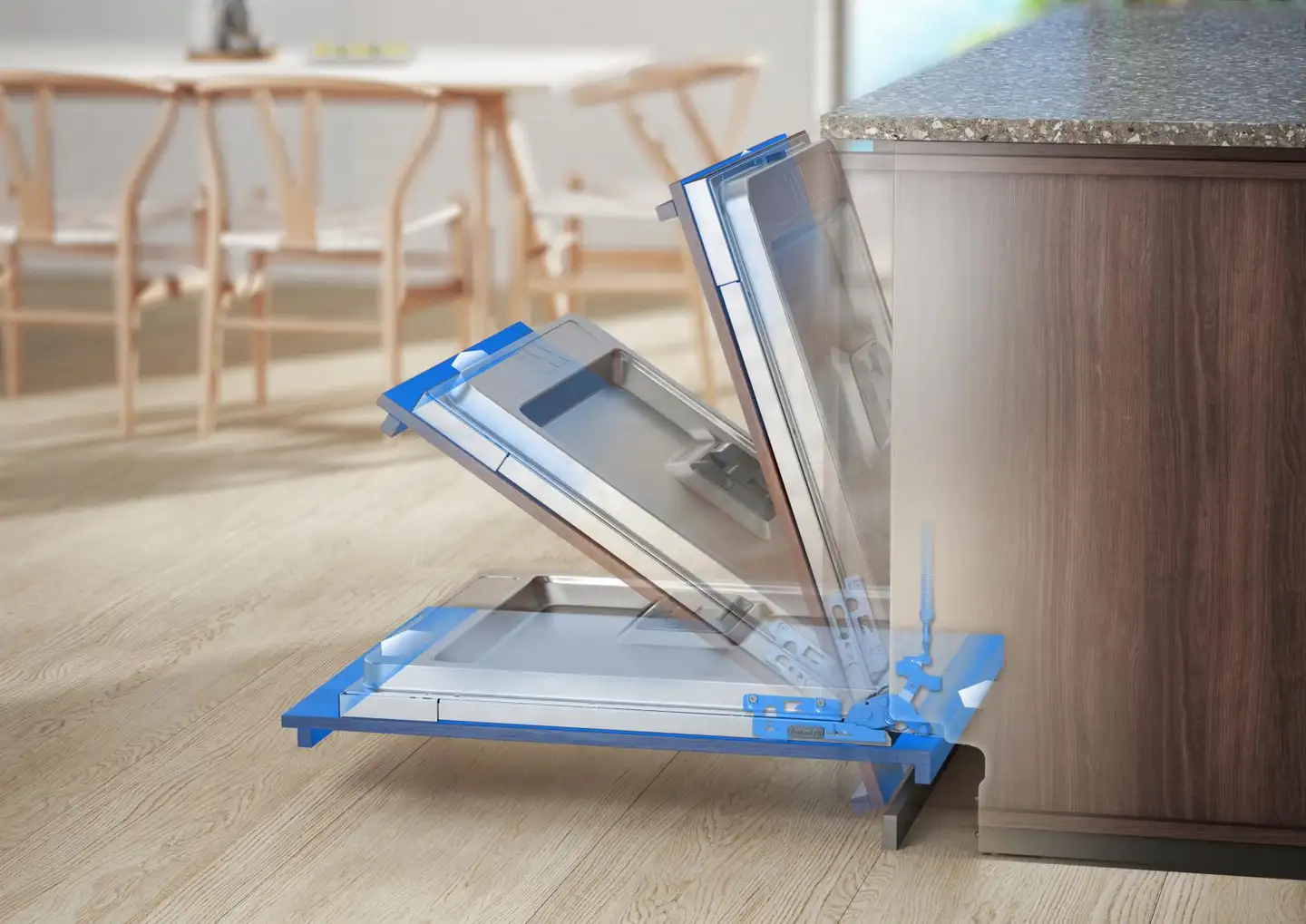 Electrolux 60cm leveä integroitu astianpesukone EES48400L valkoinen - 3