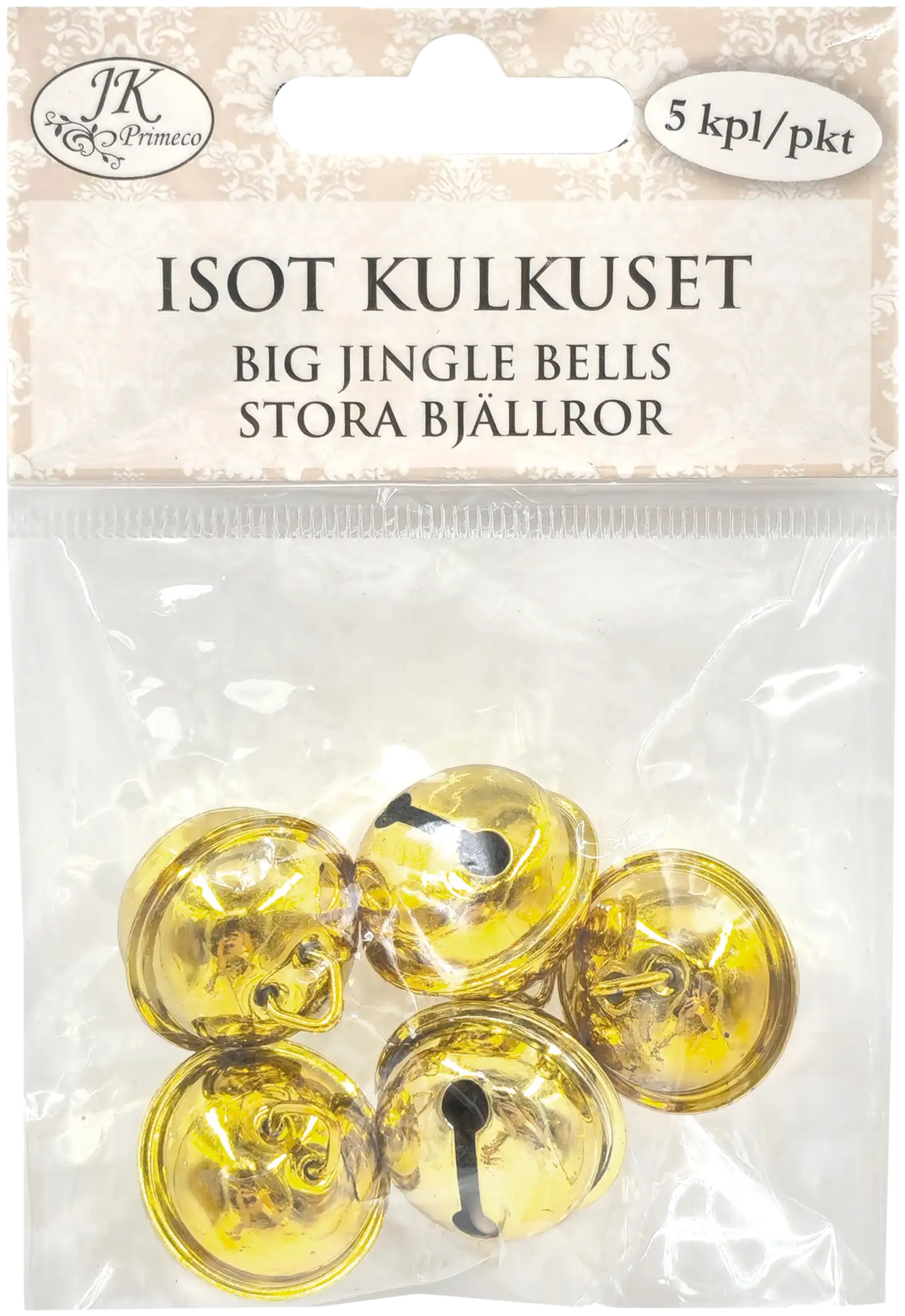 J.K. Primeco Isot kulkuset kulta 5kpl - 1