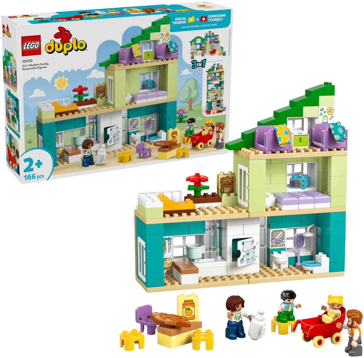 LEGO® DUPLO Town 10470 Nykyaikainen omakotitalo ja hahmot 3in1 - 1