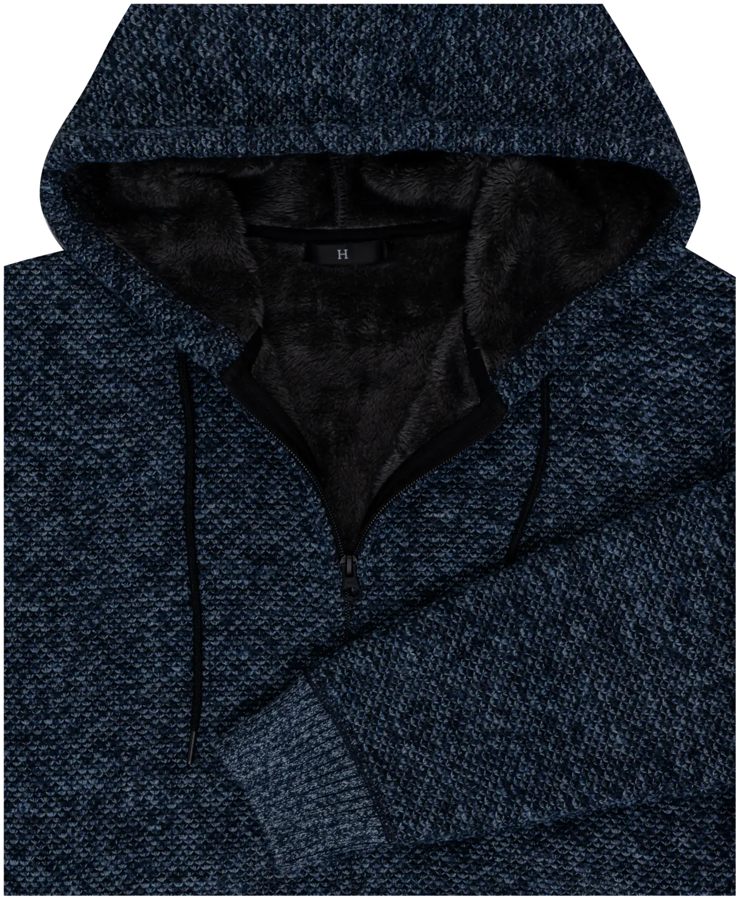 House miesten karvavuorillinen neuletakki 195H382506 - blue w/grey lining - 3