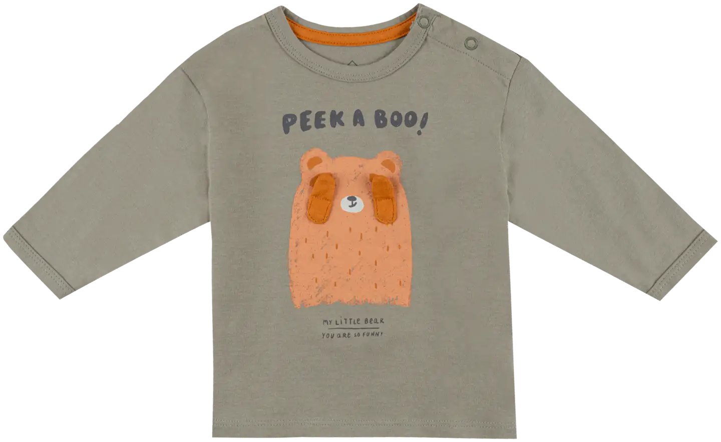 TEX BABY vauvojen trikoopusero Nalle kurkistaa I990459 - Khaki - 1
