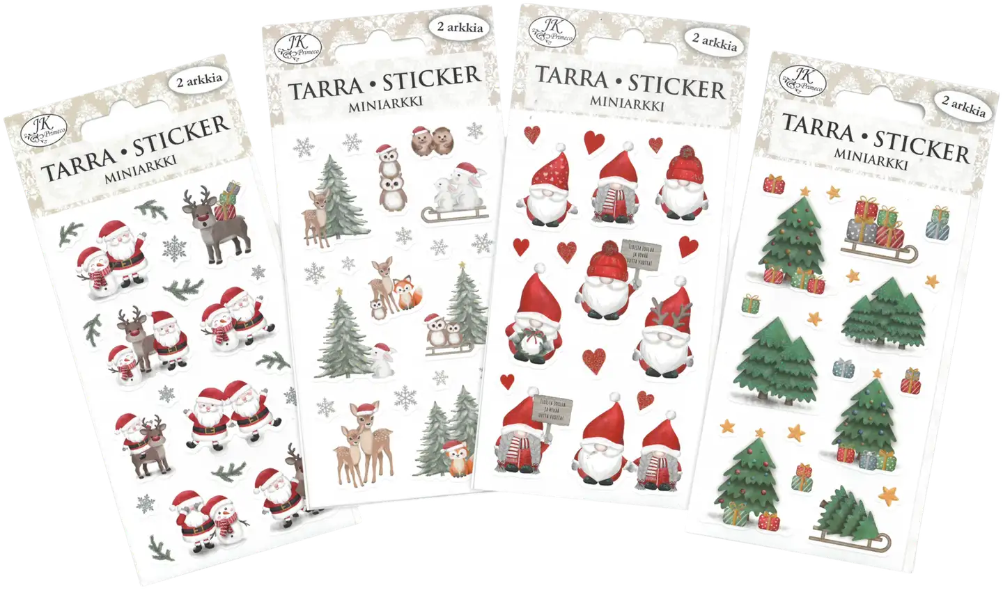 J.K. Primeco minitarra-arkki Jouluhahmot 2 2ark