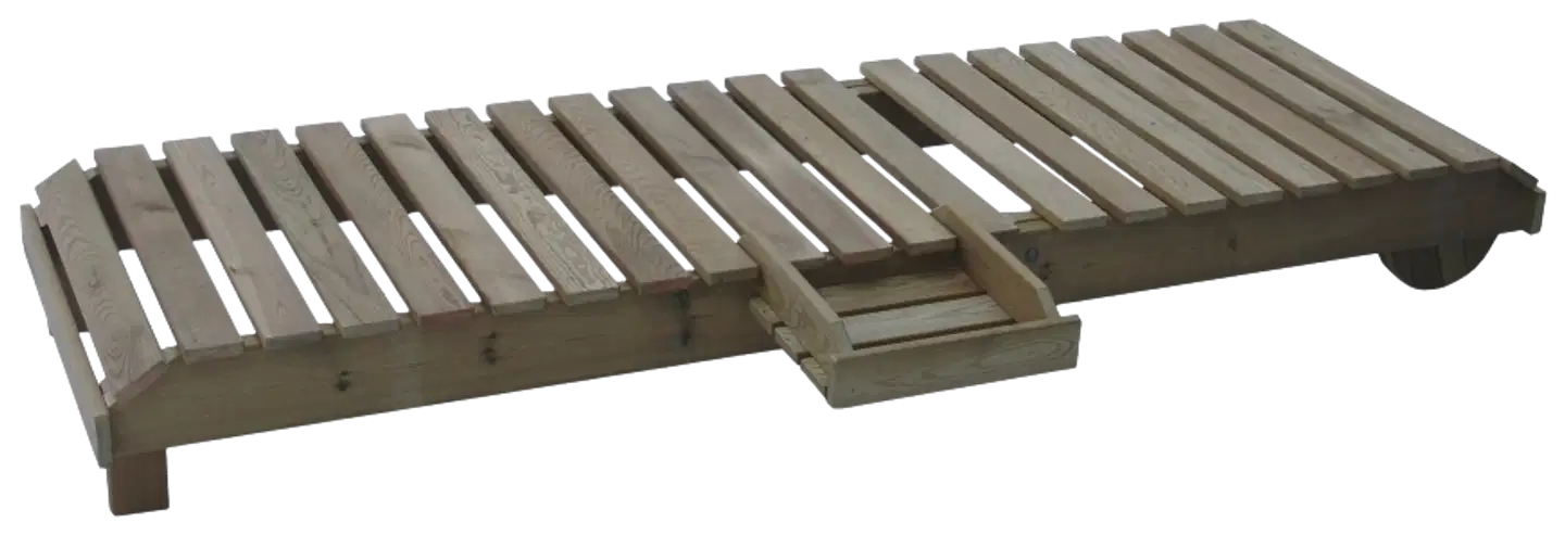 Nojata aurinkosänky 205cm, kestopuu vihreä - 2