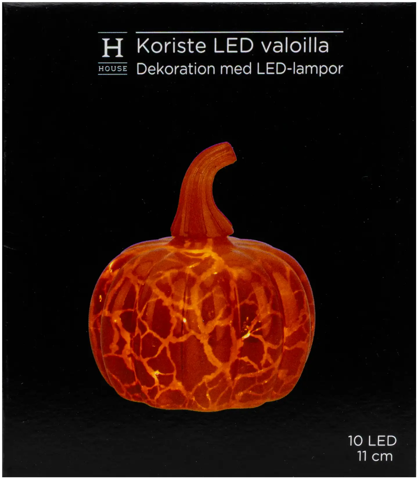 House pöytäkoriste kurpitsa LED 11 cm - 2