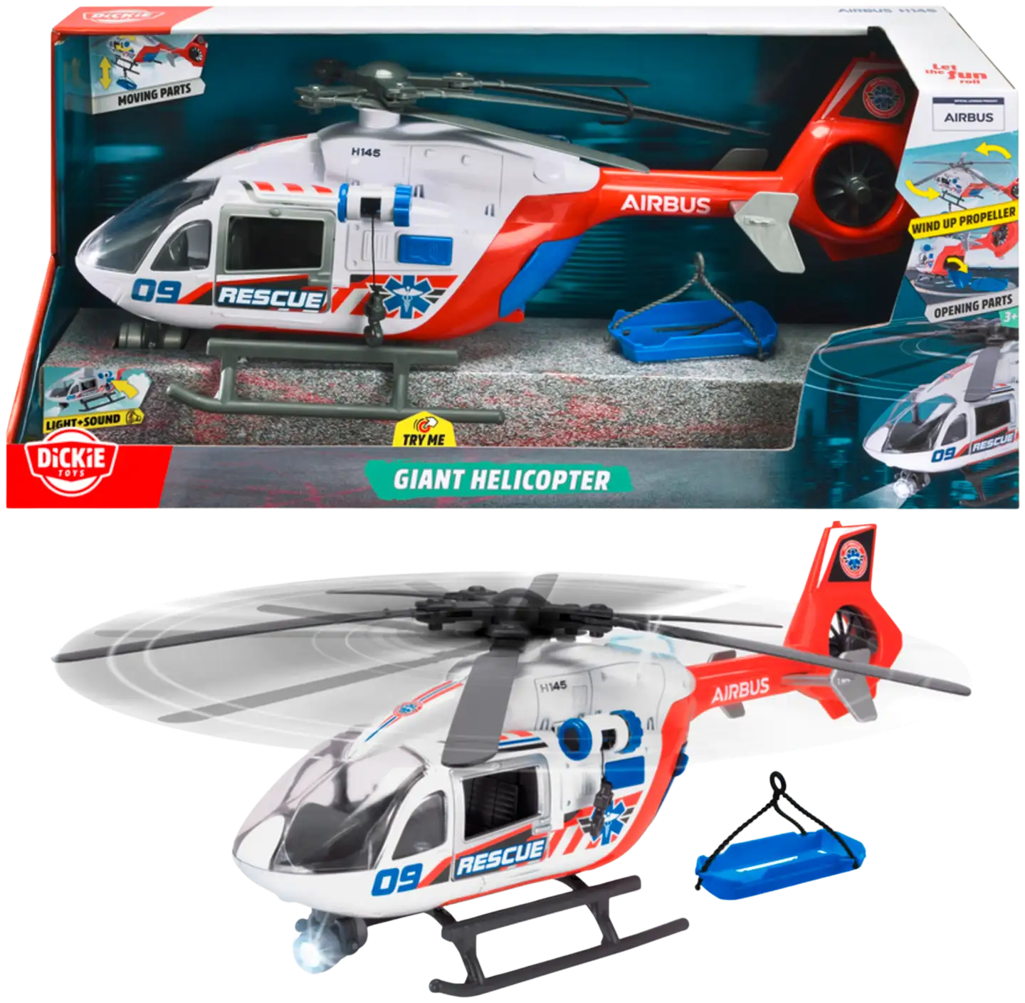 Dickie Toys Airbus H145 helikopteri valoin ja äänin - 1