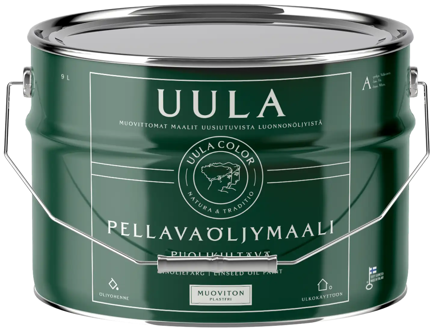 Uula pellavaöljymaali 9 l B sävytettävä puolikiiltävä