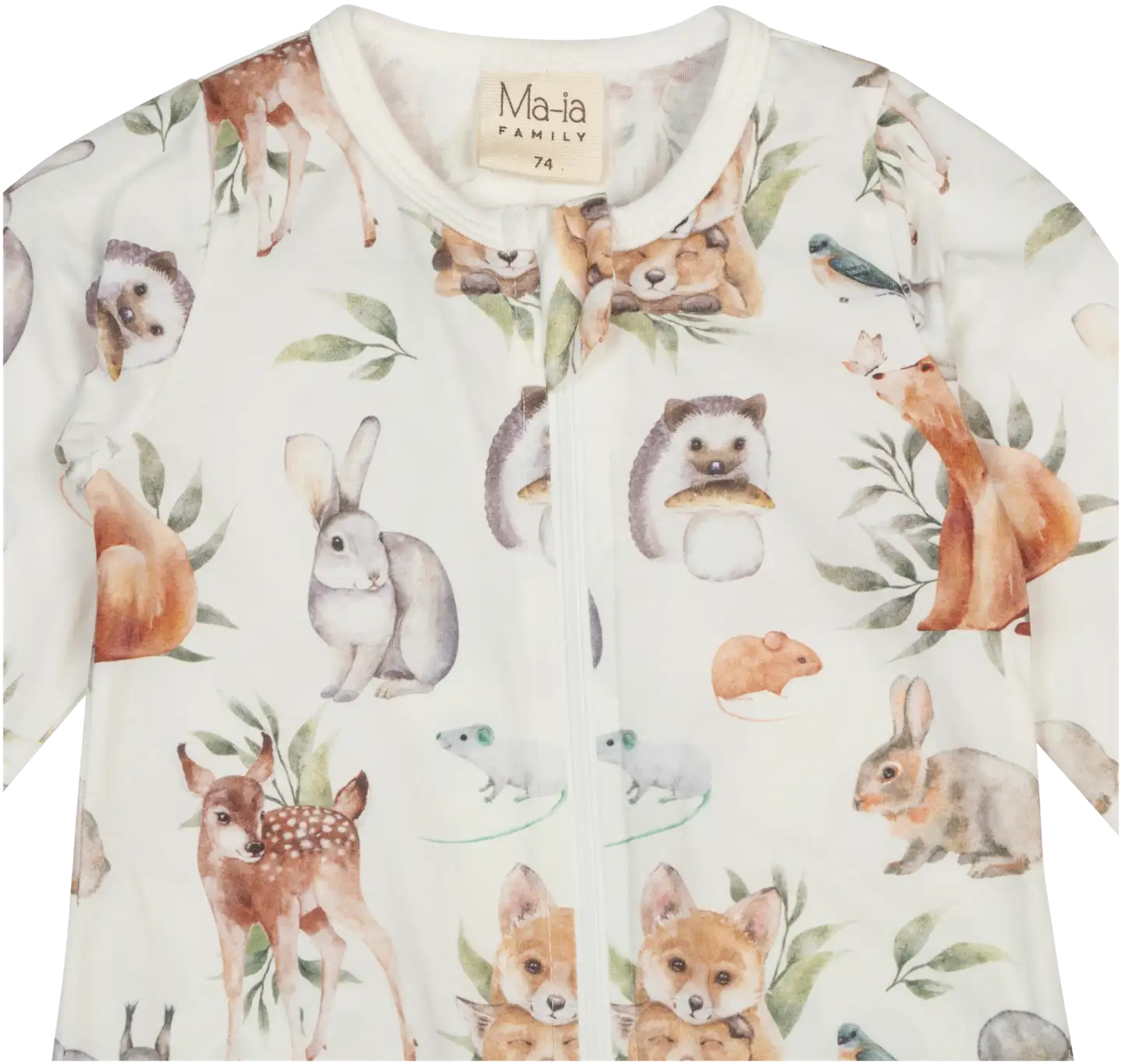 Ma-ia family vauvojen pyjama Metsäneläimet 203517 - Luonnonvalkoinen - 2