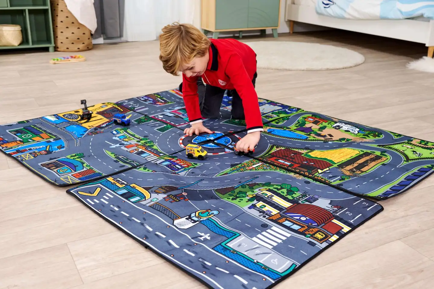 Dickie Toys Micro World Liikennematto ja ajoneuvo, lajitelma, 4 erilaista, myydään yksittäin - 10