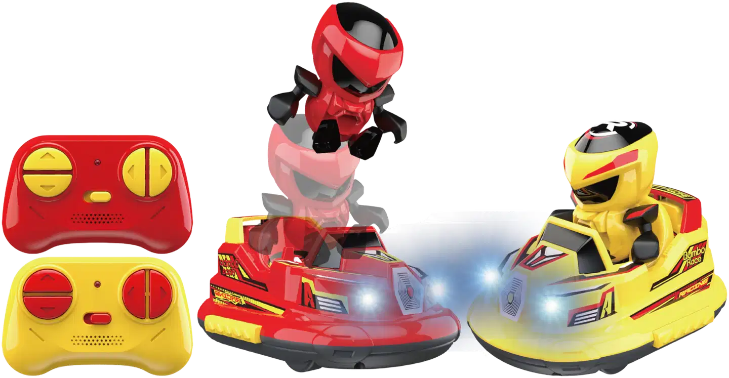 JUNIOR DRIVER  Bumper Car Twin Pack Red And Yellow - 1