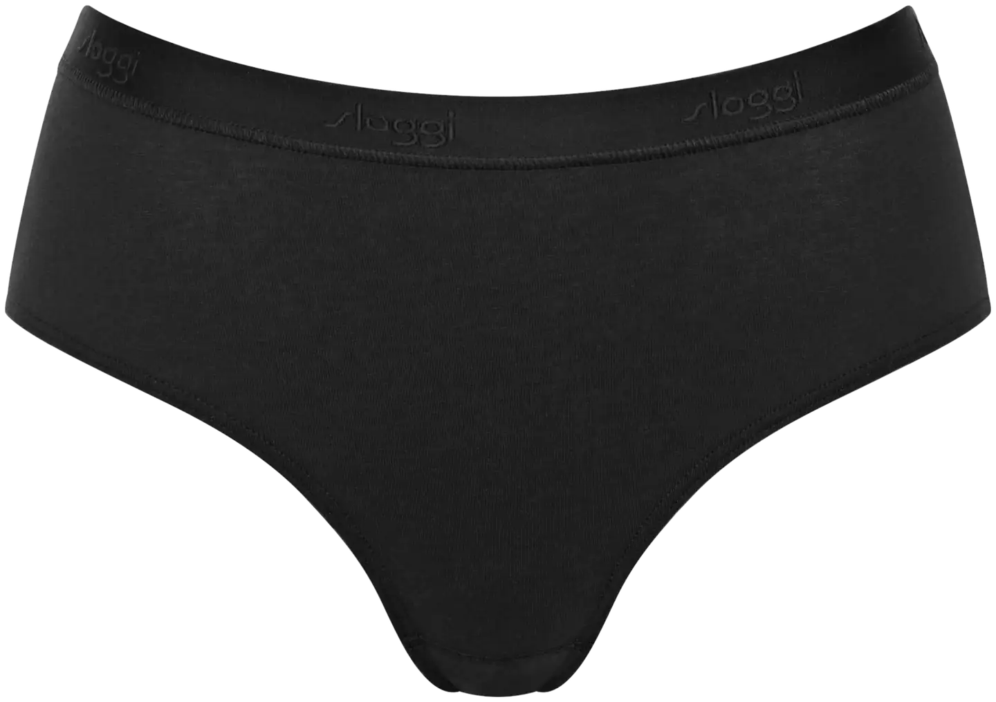 Sloggi naisten alushousut go casual h midi 2-pack - BLACK - 2