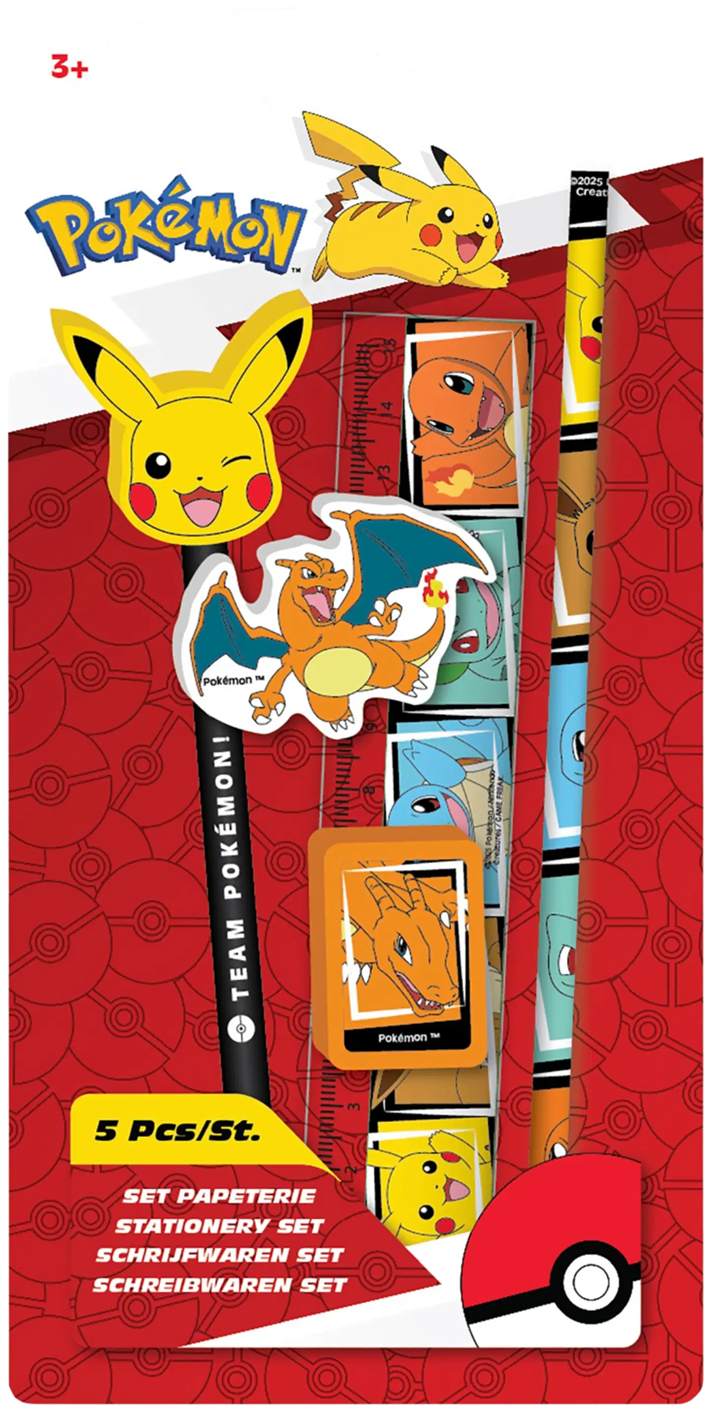 Kirjoitussetti 5 kpl Pokemon