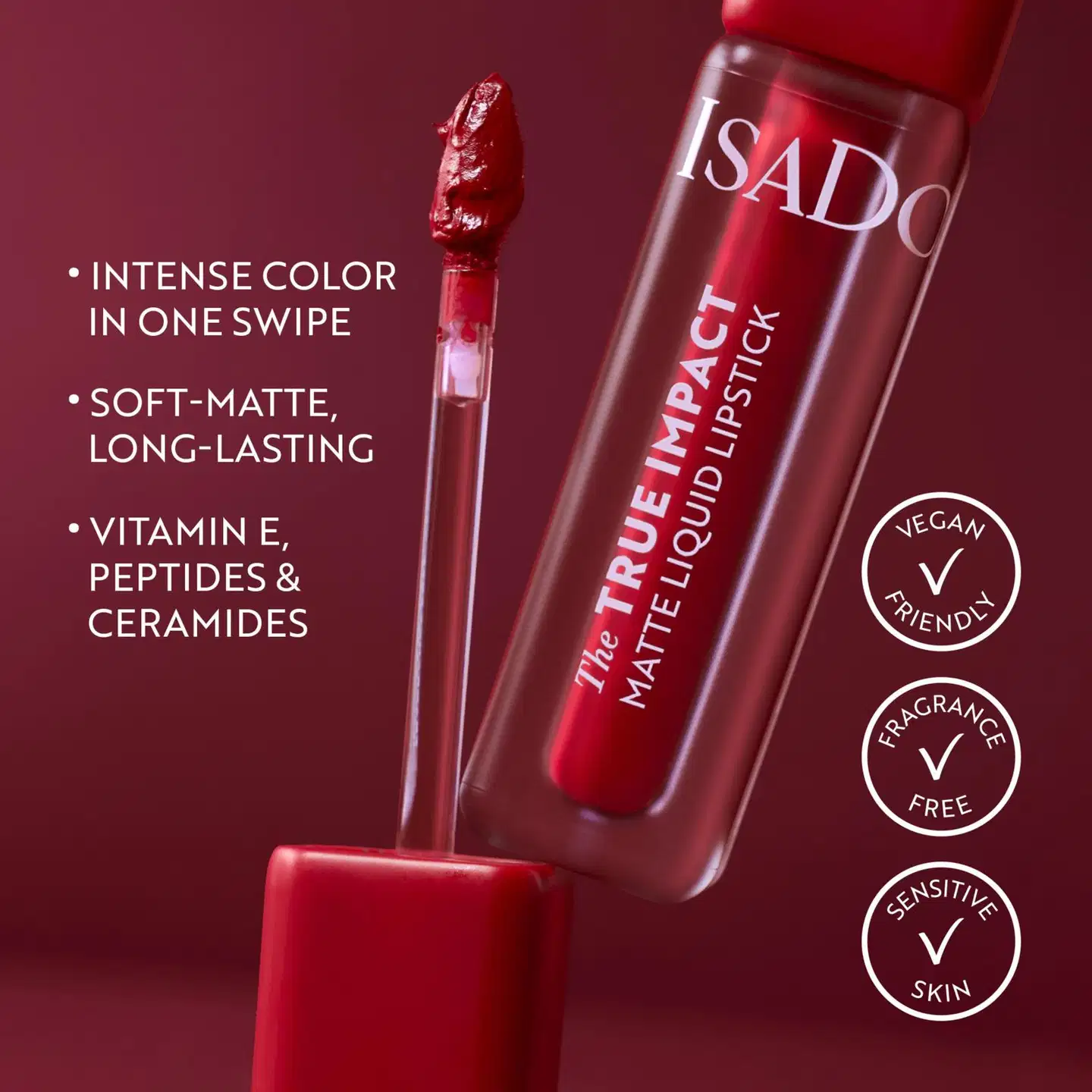 IsaDora The True Impact Matte Liquid Lipstick Nestemäinen Huulipuna 08 Powerful 5,0 ml - True - 5