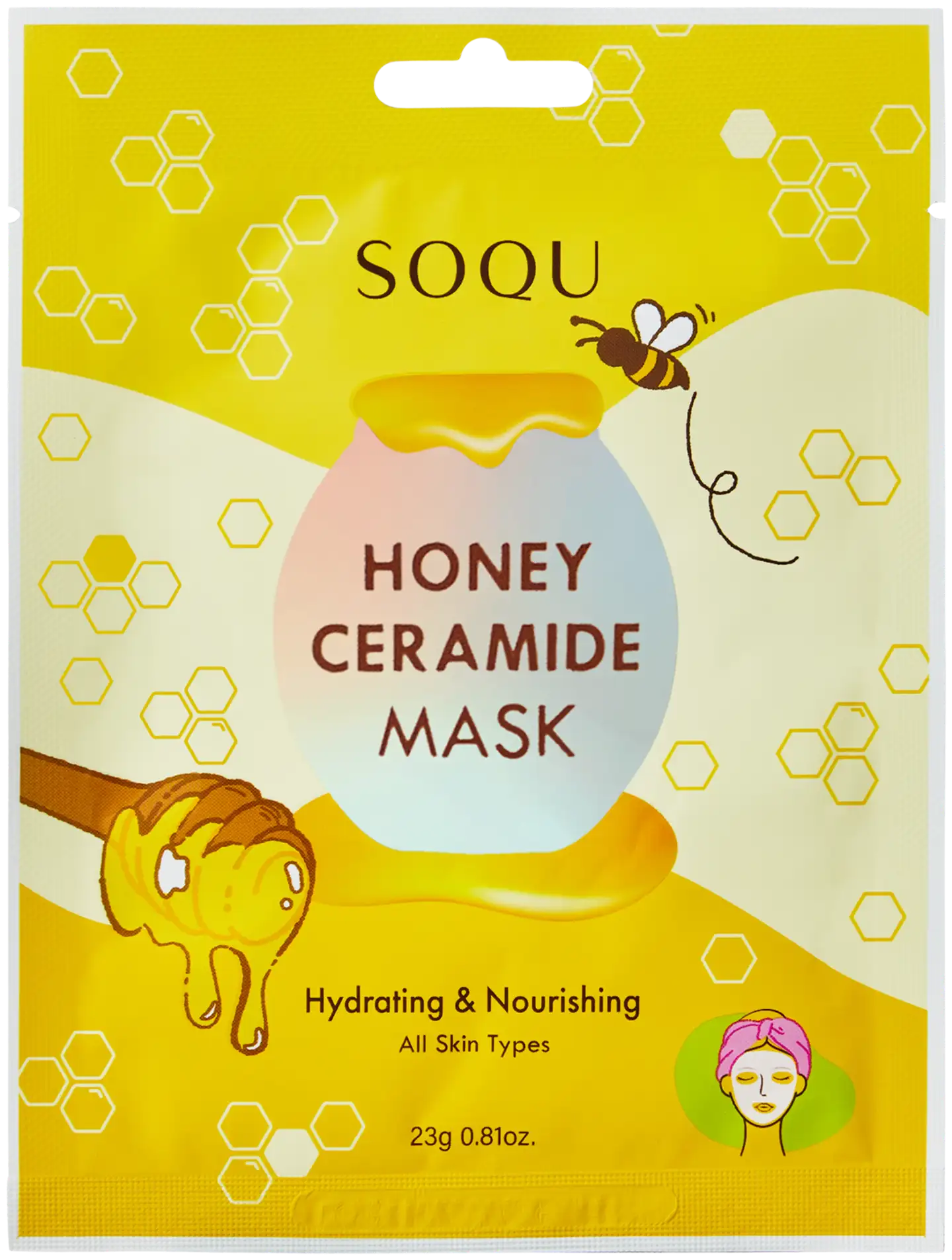 Soqu honey ceramide kangasnaamio 1 kpl