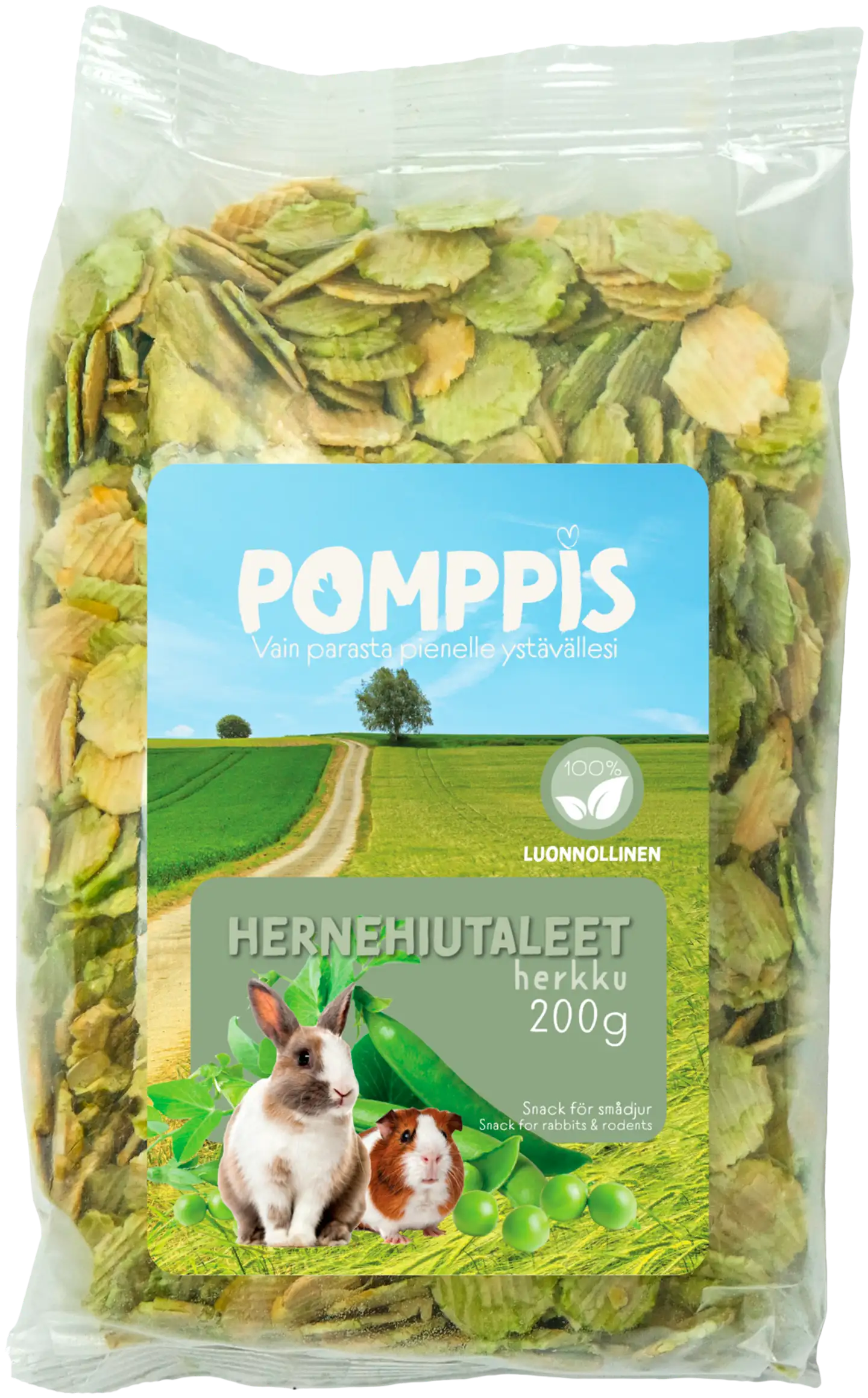 Pomppis jyrsijän hernehiutaleet 200g - 1