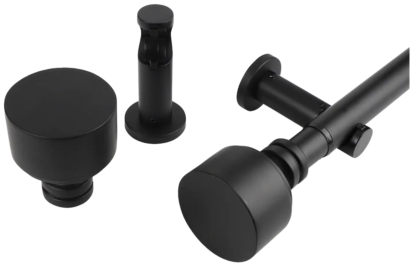 Ihanin verhotanko Matilda mattamusta 160-310cm 25/28mm - 2