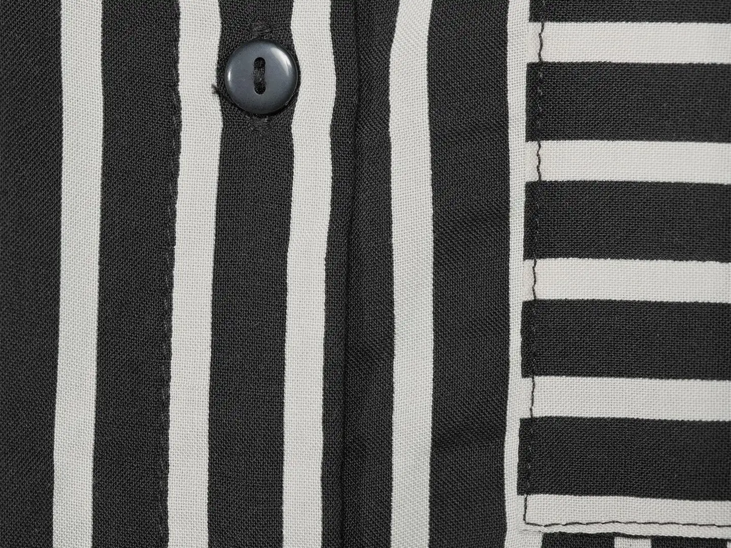 House naisten kauluspaita raita 228H260310 - Black white - 5