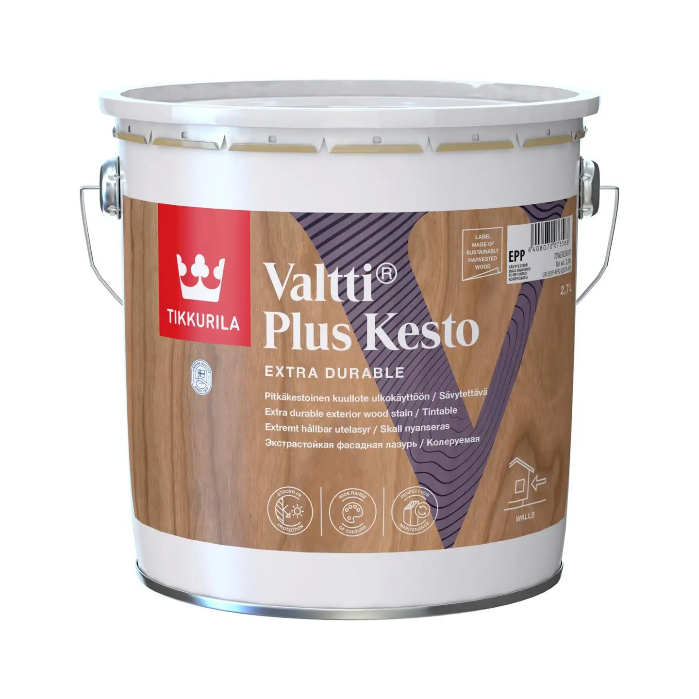 Tikkurila kuullote Valtti Plus Kesto 2,7 l EPP sävytettävä