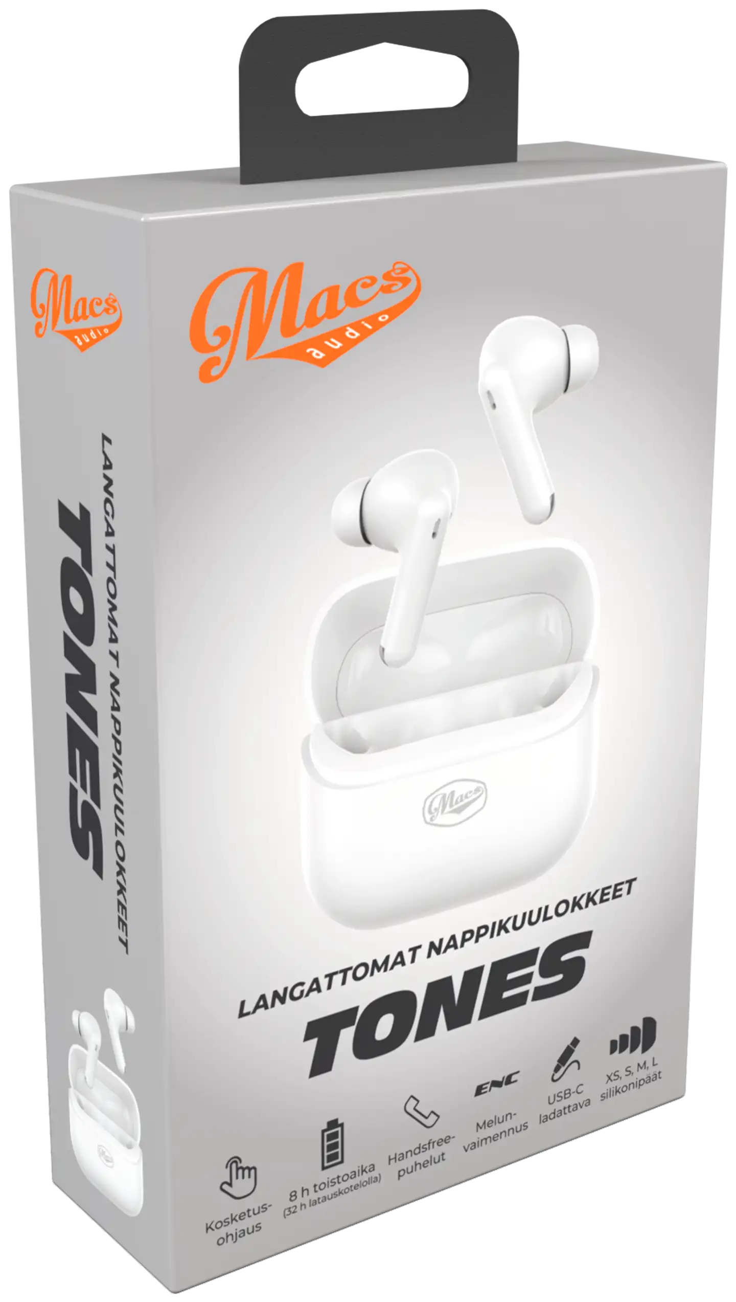 Macs langattomat nappikuulokkeet Tones valkoinen - 2