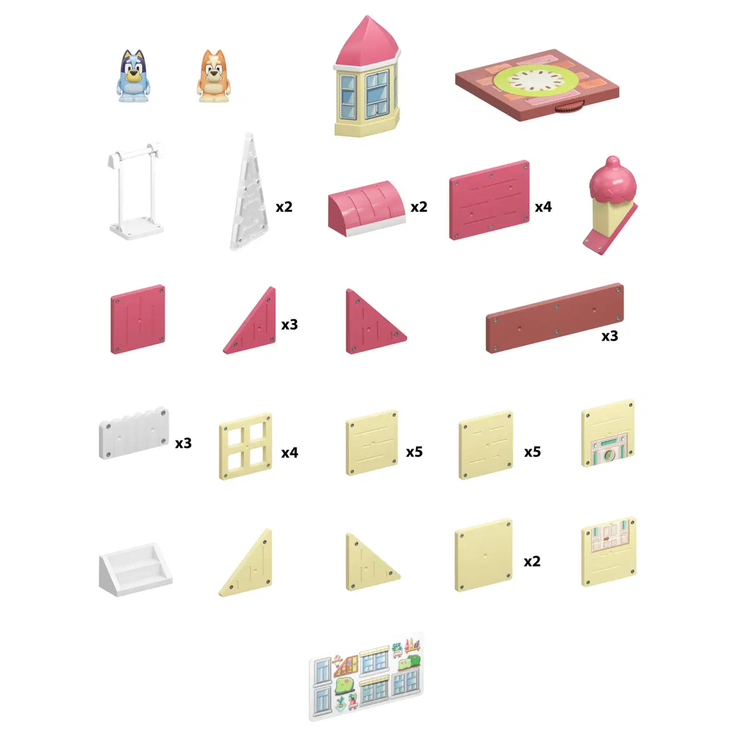 Tile Town Bluey-talo magneettinen rakennussarja 46 osaa - 11