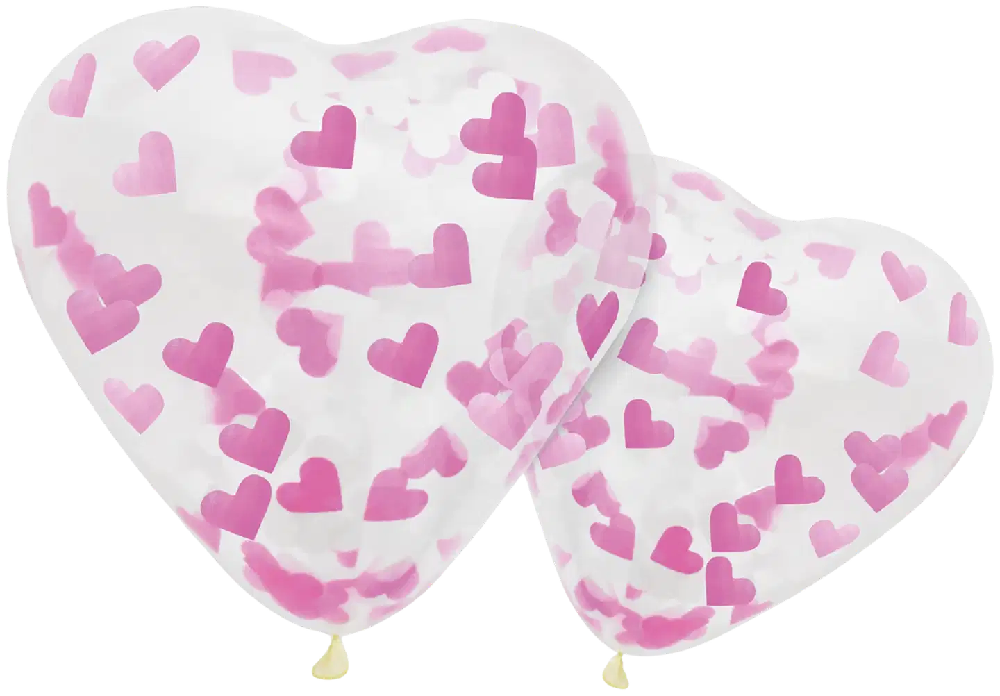 Happy Party Sydänilmapallot Konfetti 4 kpl/pkt, pinkki