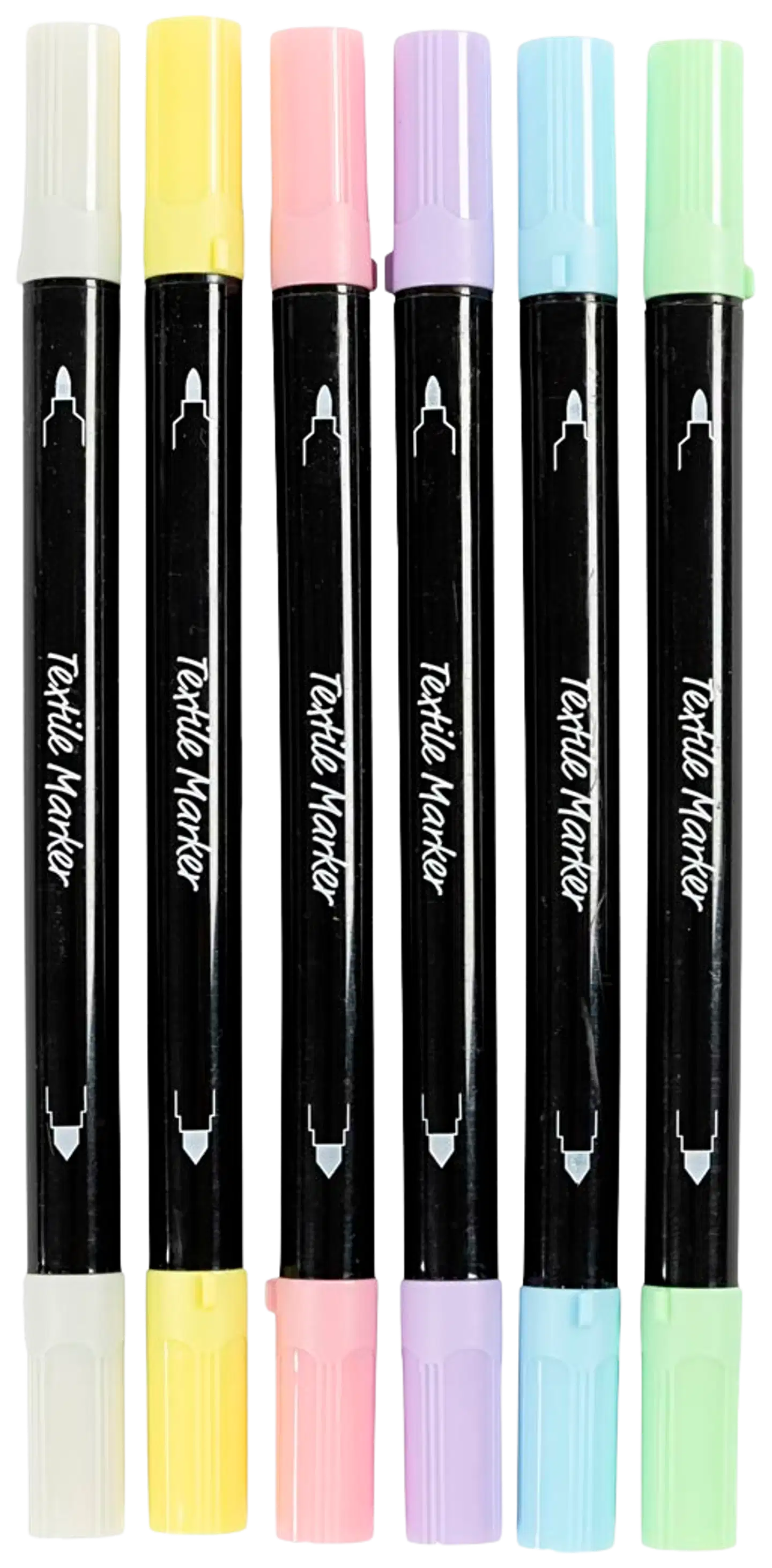 Creativ Company tekstiilitussit, pastellivärit, 6väriä - 1