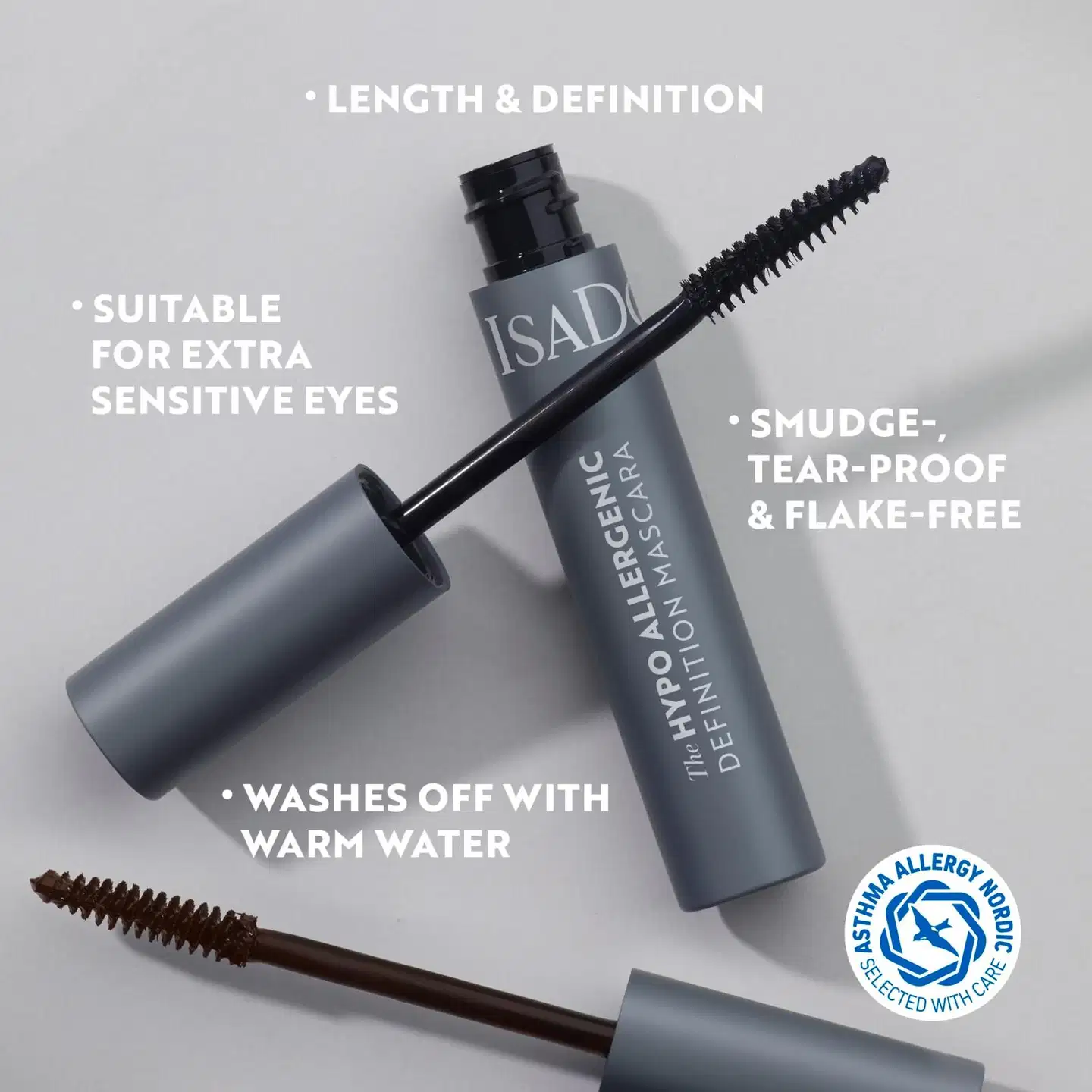 Isadora The Hypo Allergenic Definition Mascara 02 Brown 10 ml - Black - 6