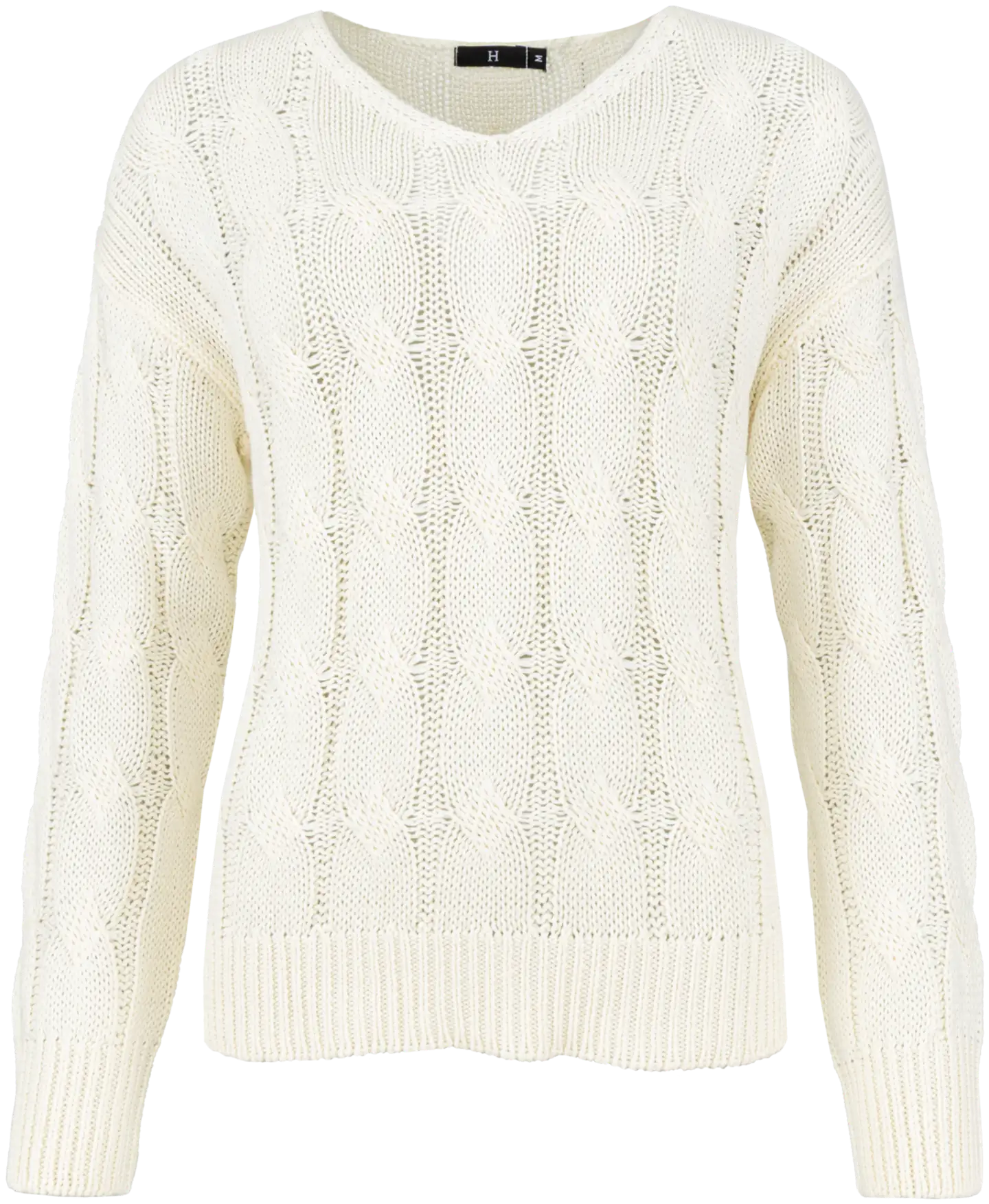 House naisten palmikkoneule 213H502501 - EGRET - 1