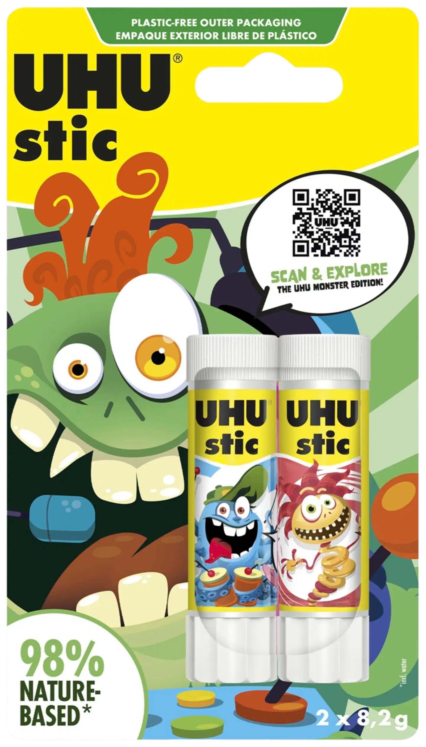 Uhu liimapuikko Monster 2 pack - 1