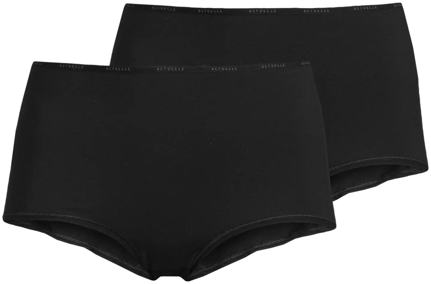 Actuelle naisten alushousut Maxi Basic 2-pack - MUSTA - 1