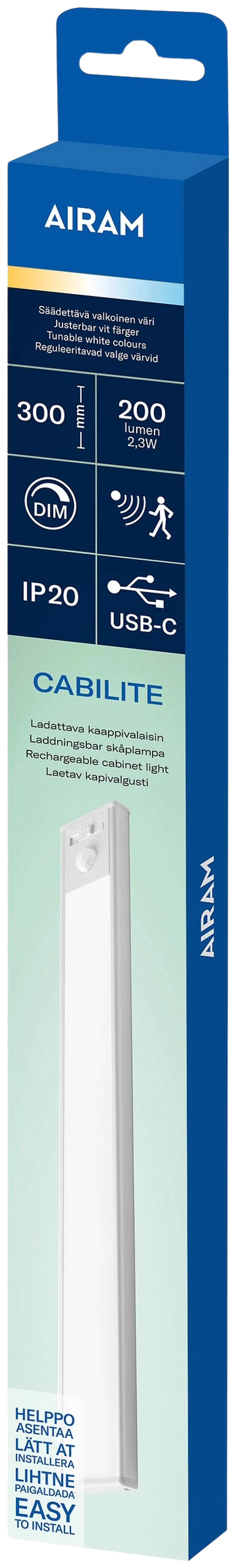Airam Cabilite kaapistovalo 30cm 3CCT 200lm - 2