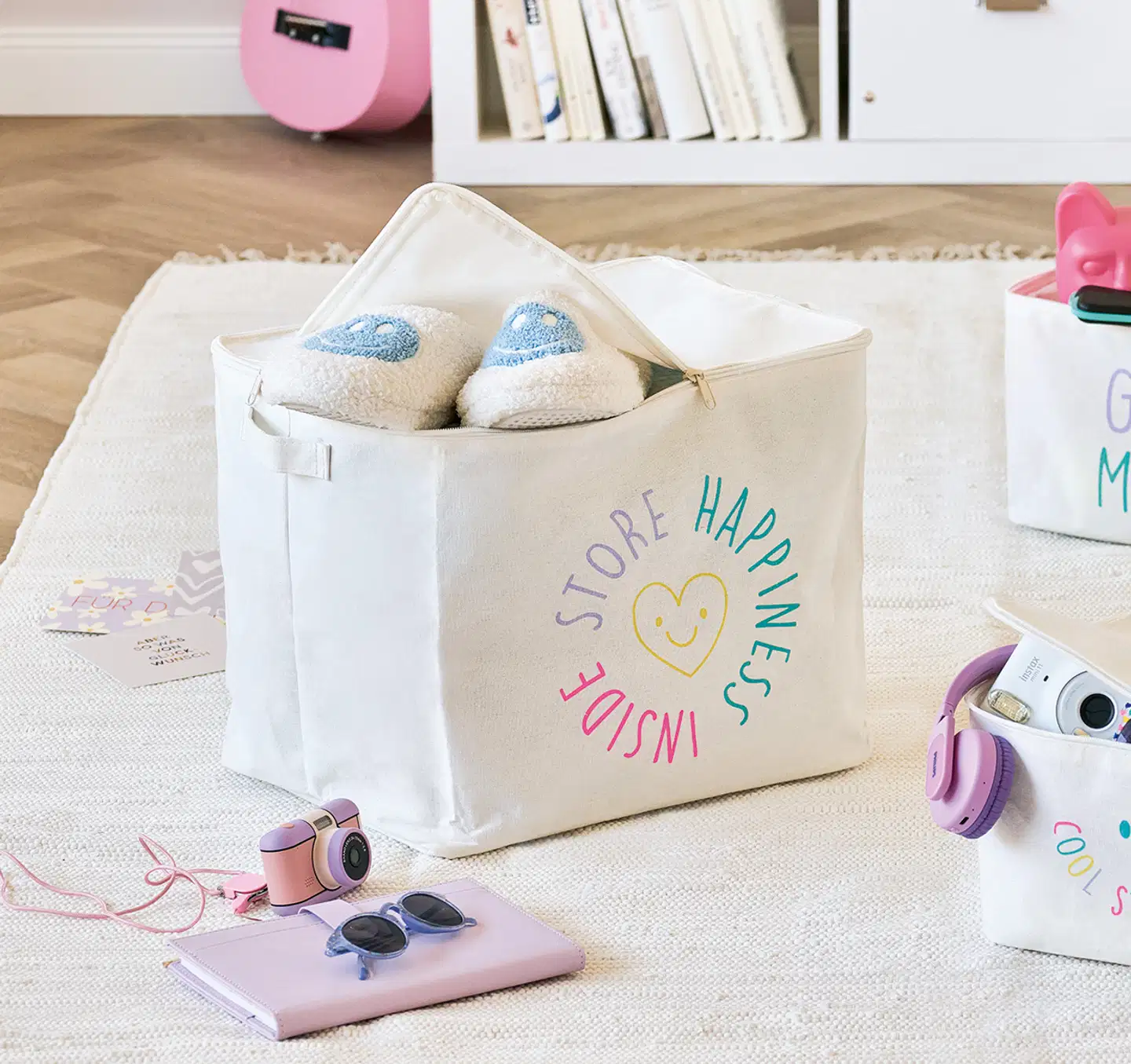 Zeller säilytyskori Happiness vetoketjulla - 4