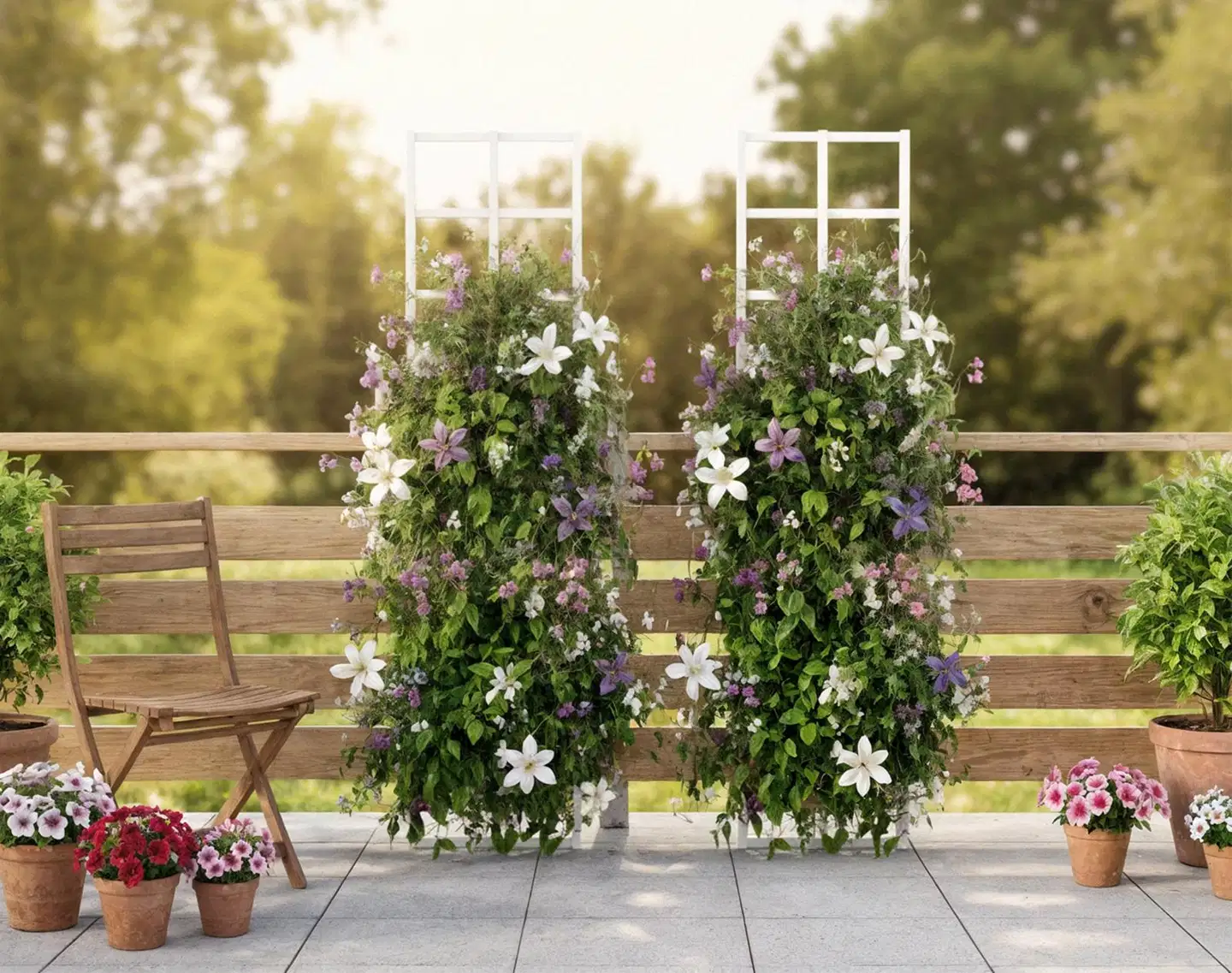 Köynnösritilä, valkoinen, 40x180cm - 4