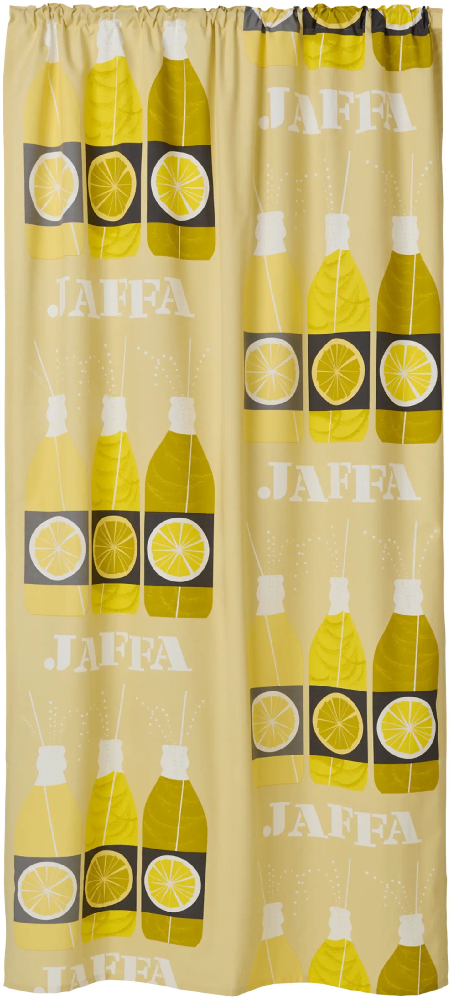 Vallila sivuverho Jaffa 140x250 cm keltainen - 1